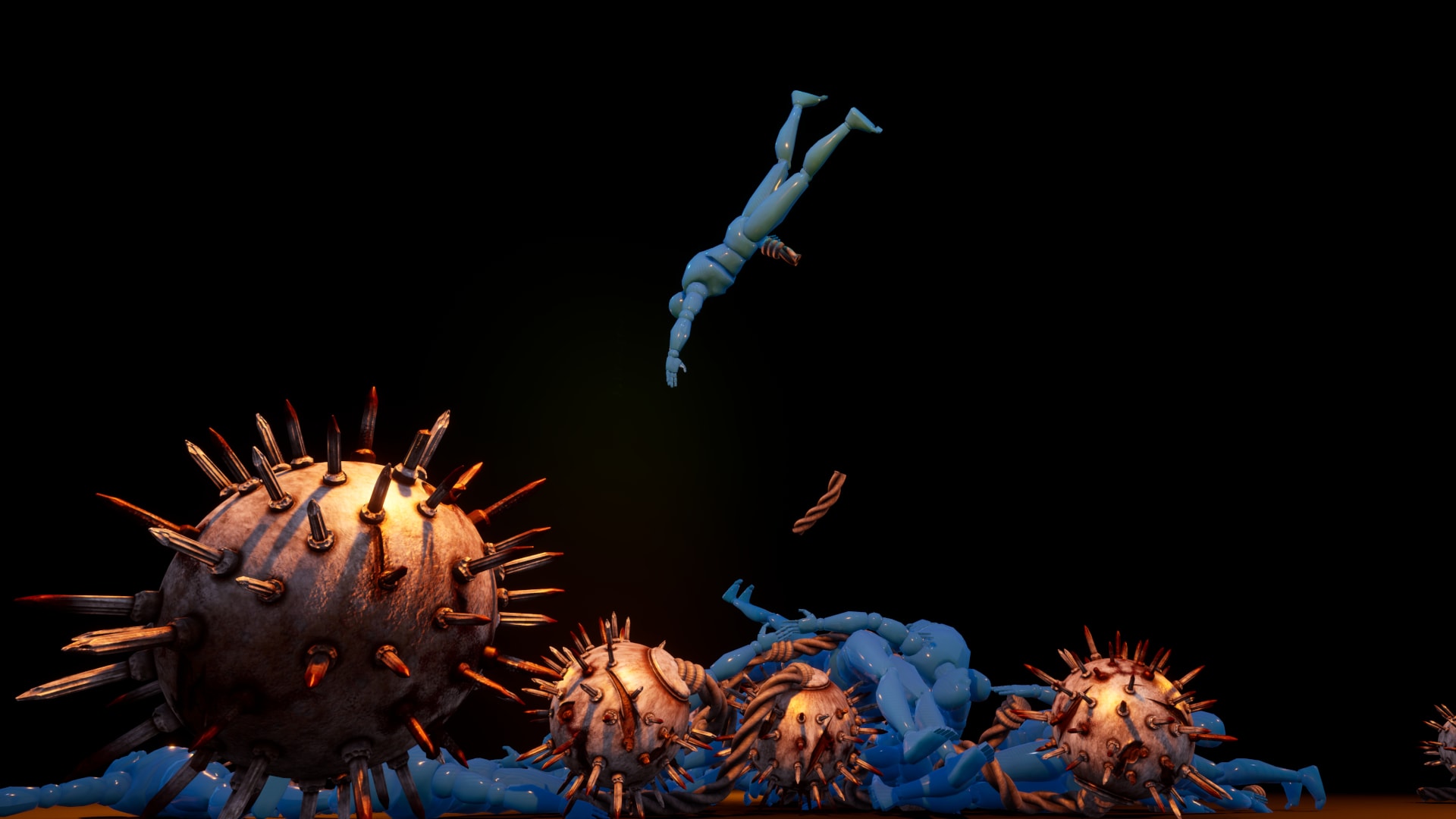 Rope Cutting with Physics C++ Plugin Cable Slicing Destruction