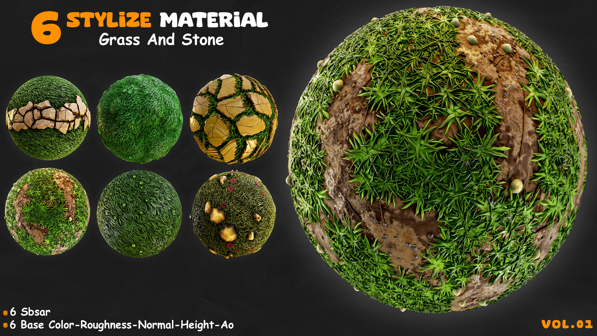 6 Stylize Material Grass And Stone
