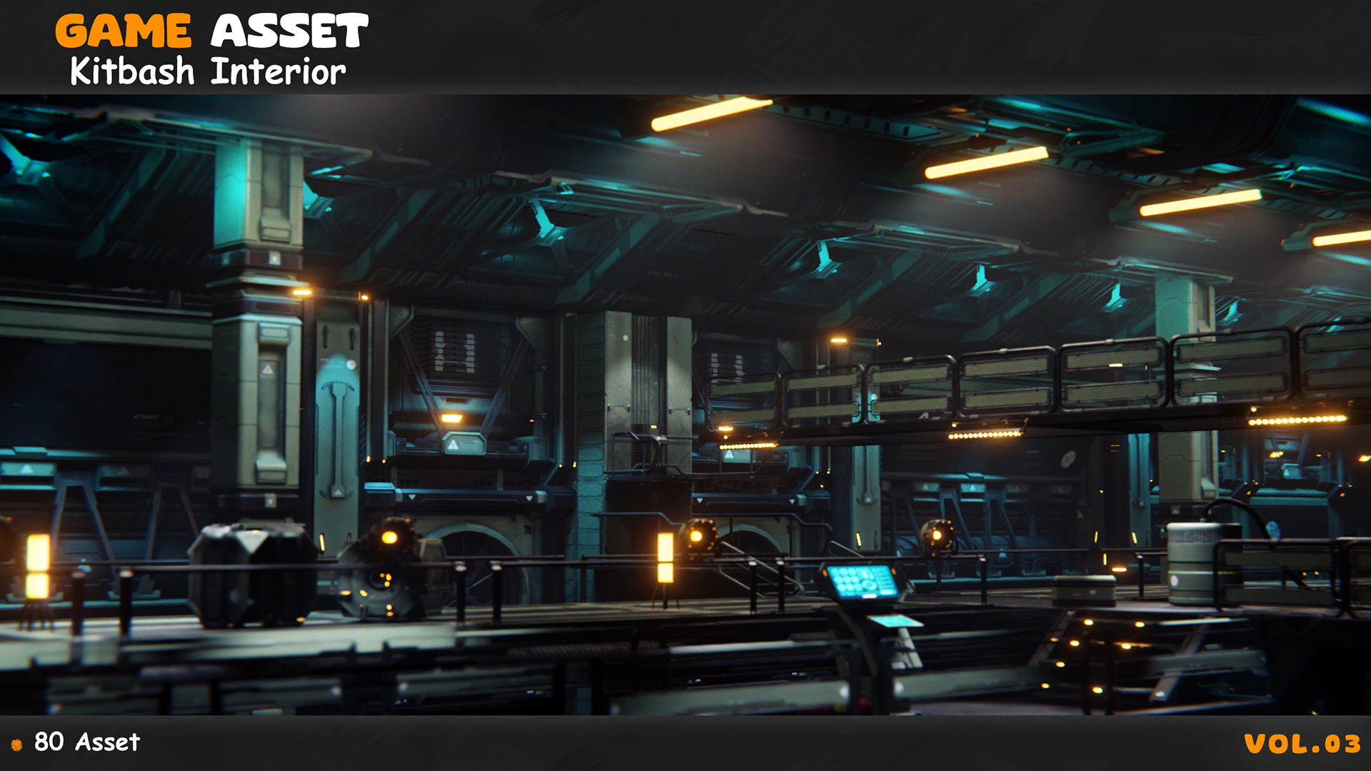 80 SciFi Environment Panel Kitbash Vol 03