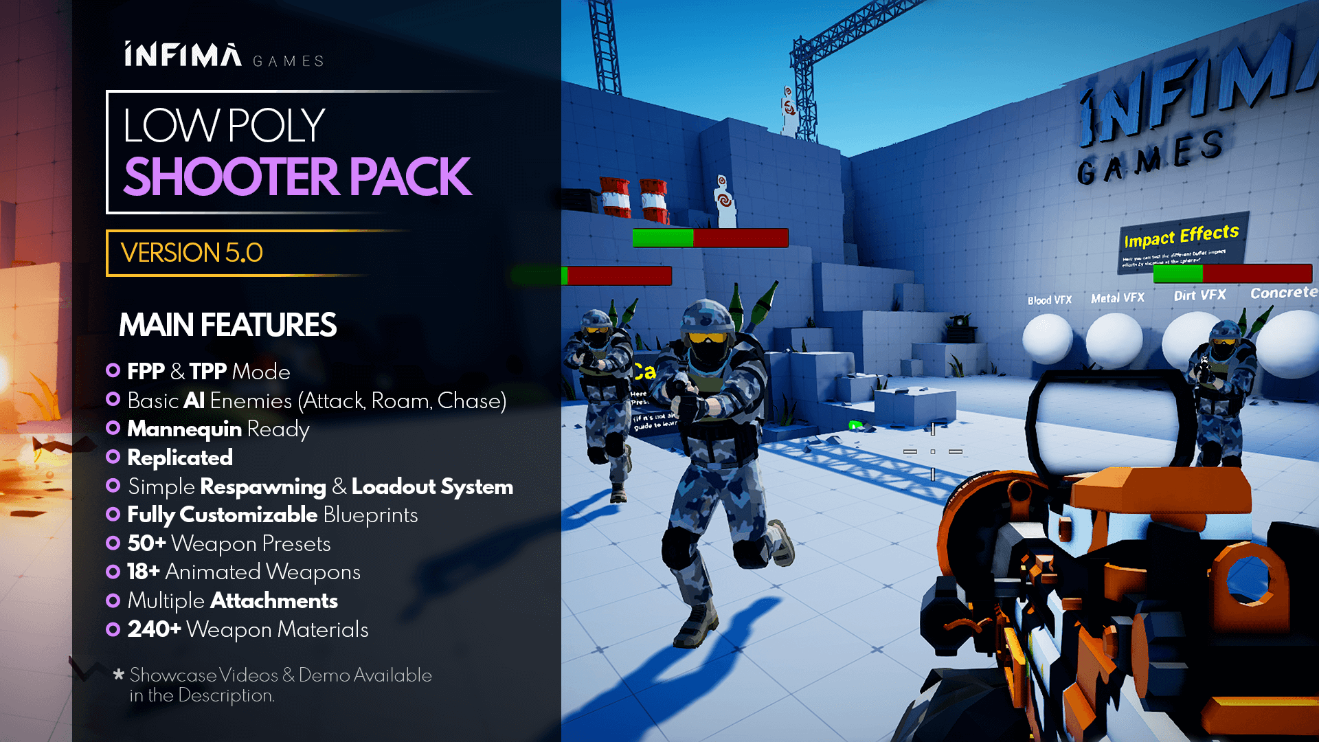 Low Poly Shooter Pack v4.0 | Blueprints