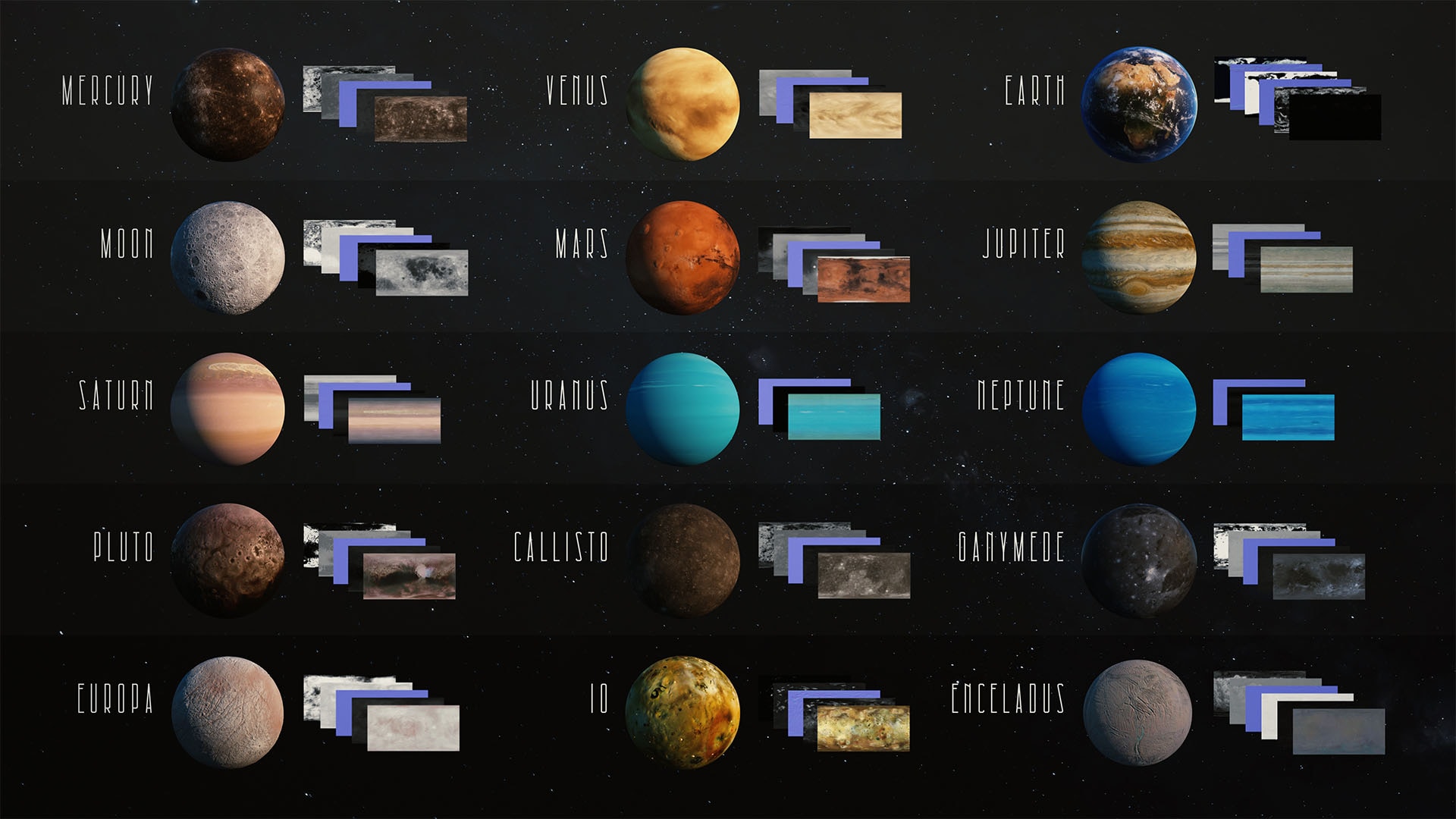 solar system planets moon