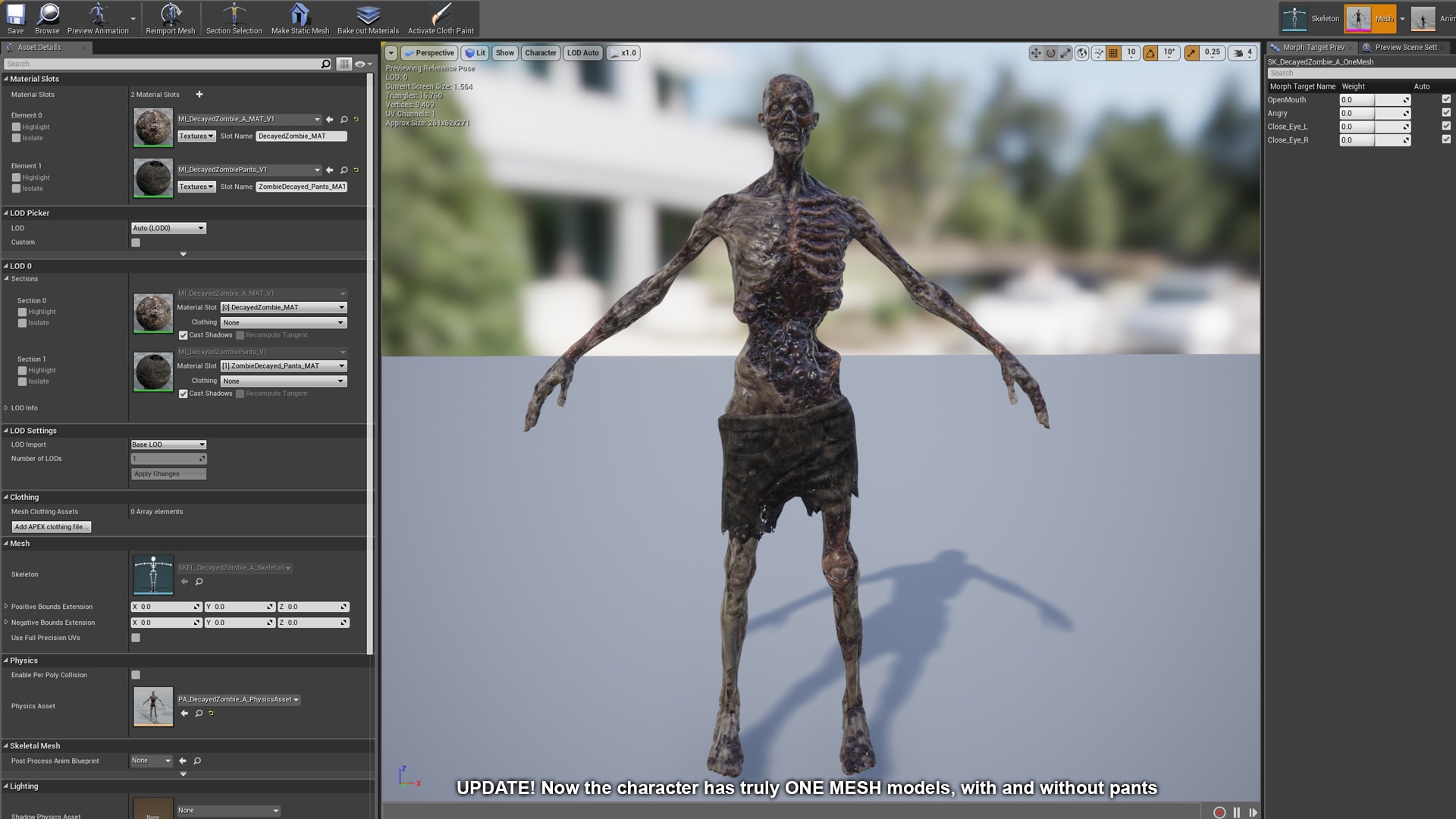 Decayed Zombie A in Characters UE Marketplace