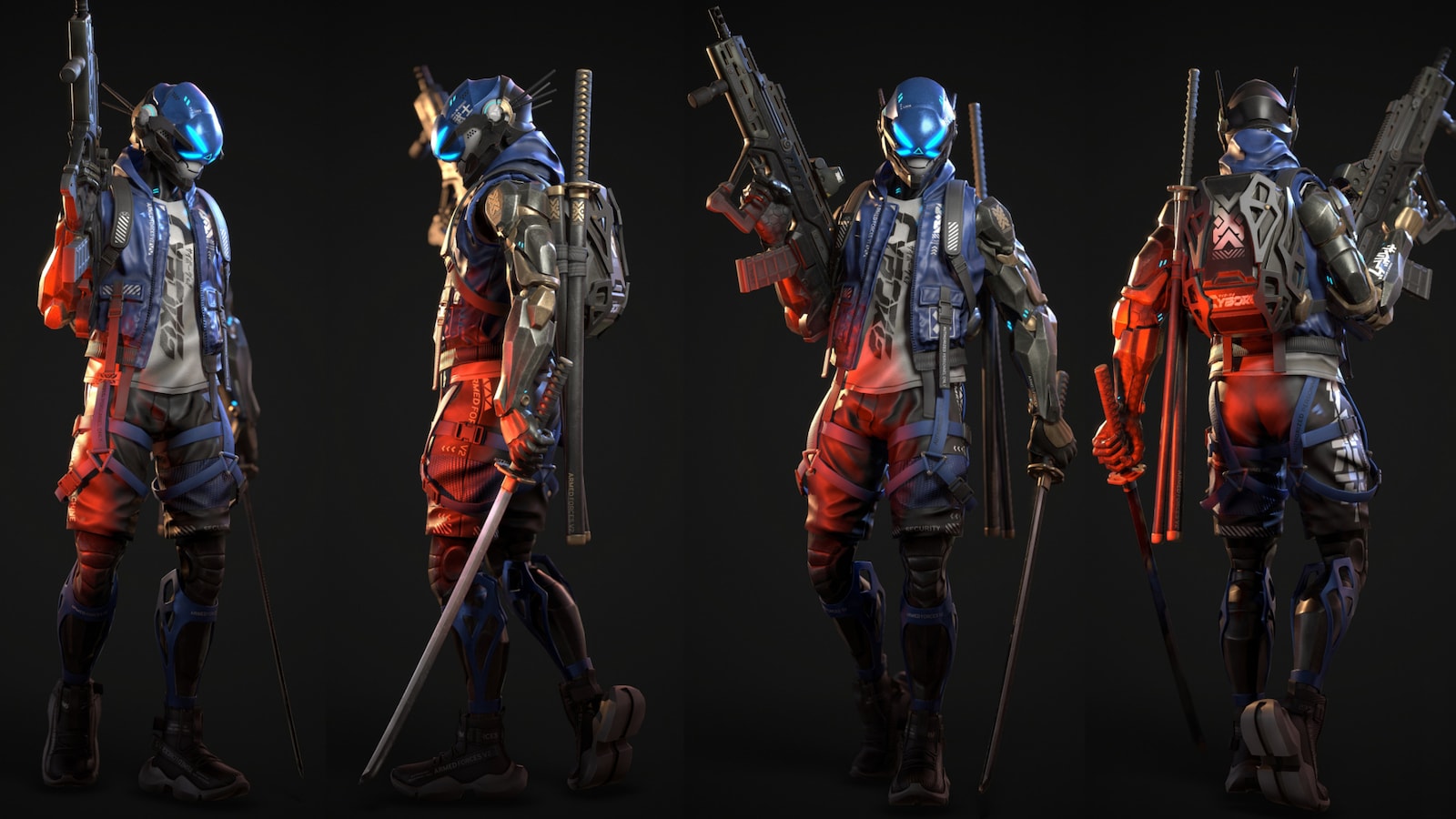 cyberpunk samurai in characters - ue marketplace