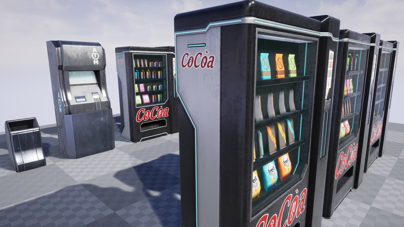 Cyberpunk Vending Machine ATM UE 