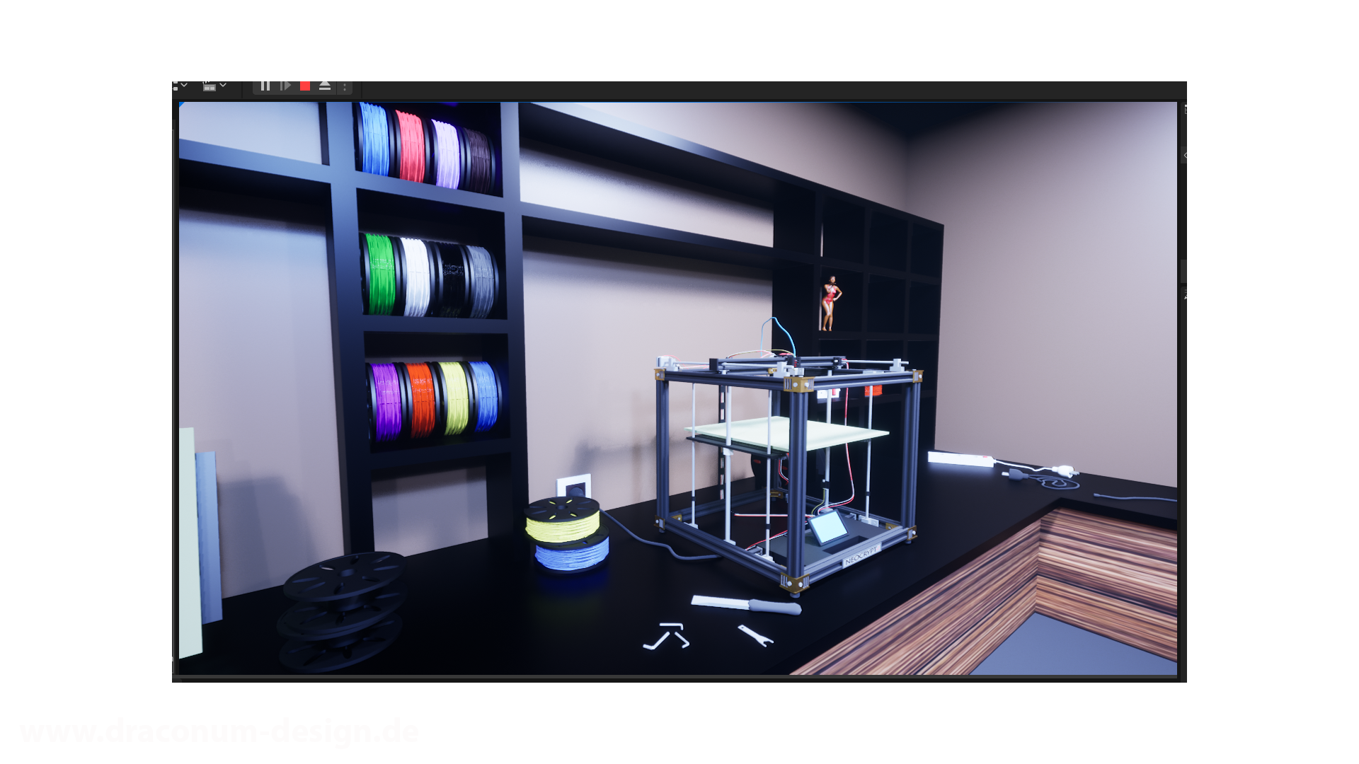 3D Printer "NEOCRYPT" with Modular Parts in Props UE Marketplace