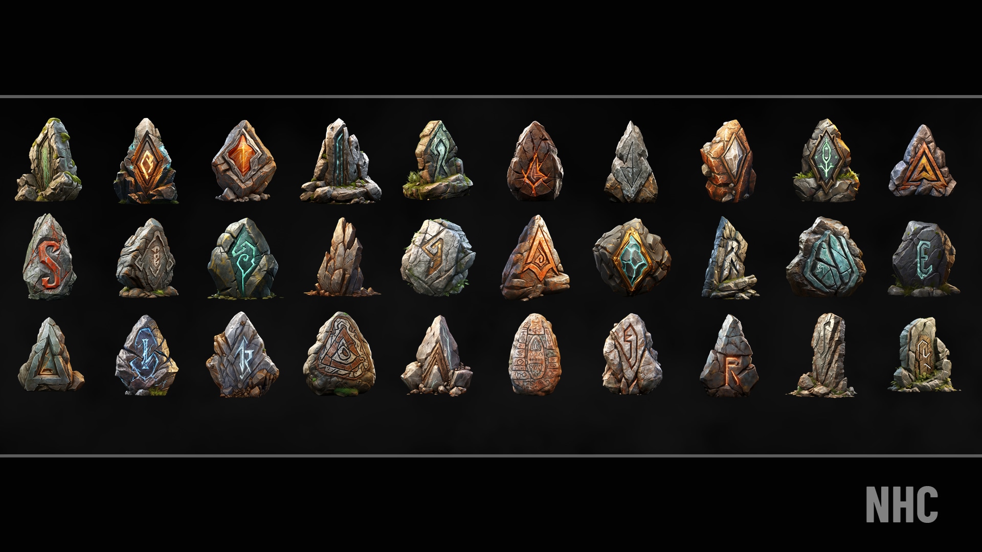2d Rune NHC - Elven Runes:2Dアセット - UE マーケットプレイス