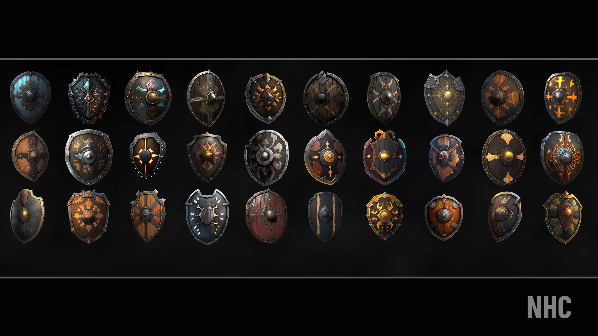 NHC Fantasy Medieval Shield Pack 2 in 2D Assets UE Marketplace