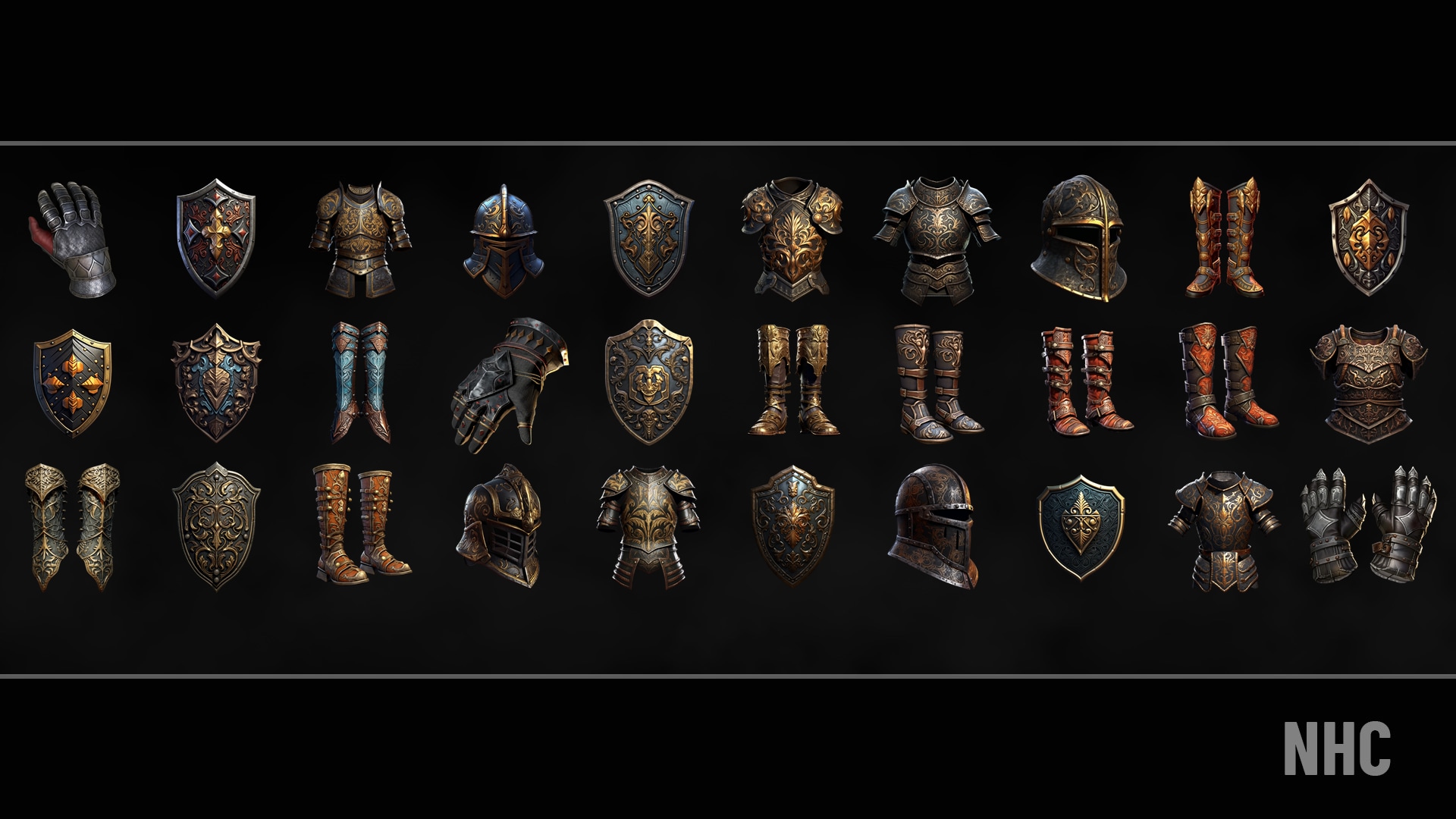 NHC - Medieval Equipments in 2D Assets - UE Marketplace