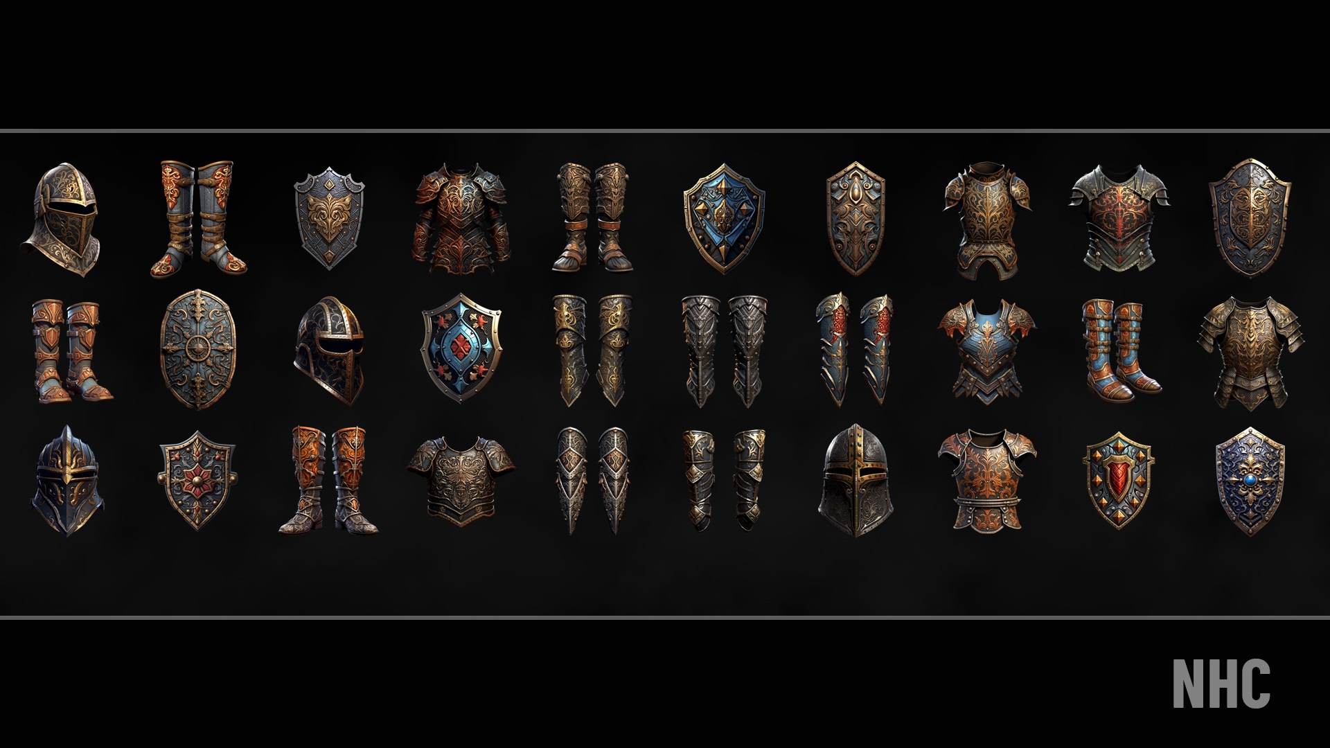 NHC - Medieval Equipments in 2D Assets - UE Marketplace