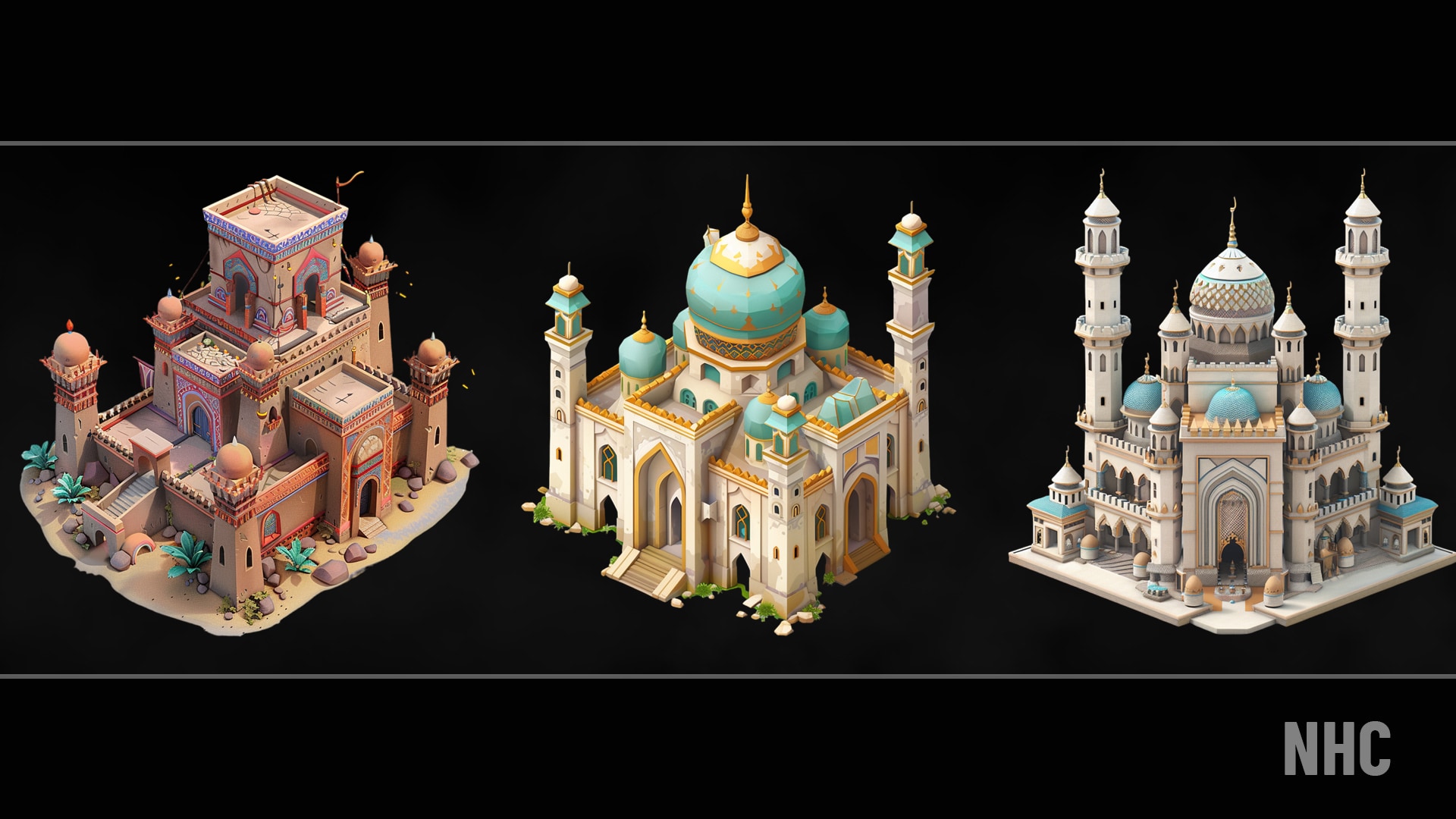 NHC - Isometric Arabian Castles in 2D Assets - UE Marketplace