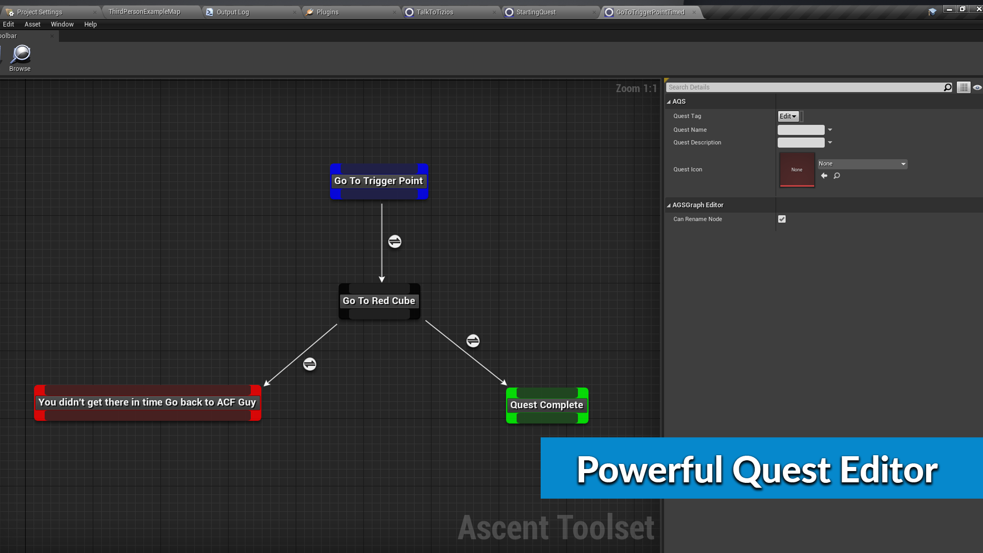 Ascent Toolset Quests Dialogues and State Machine | Code Plugins