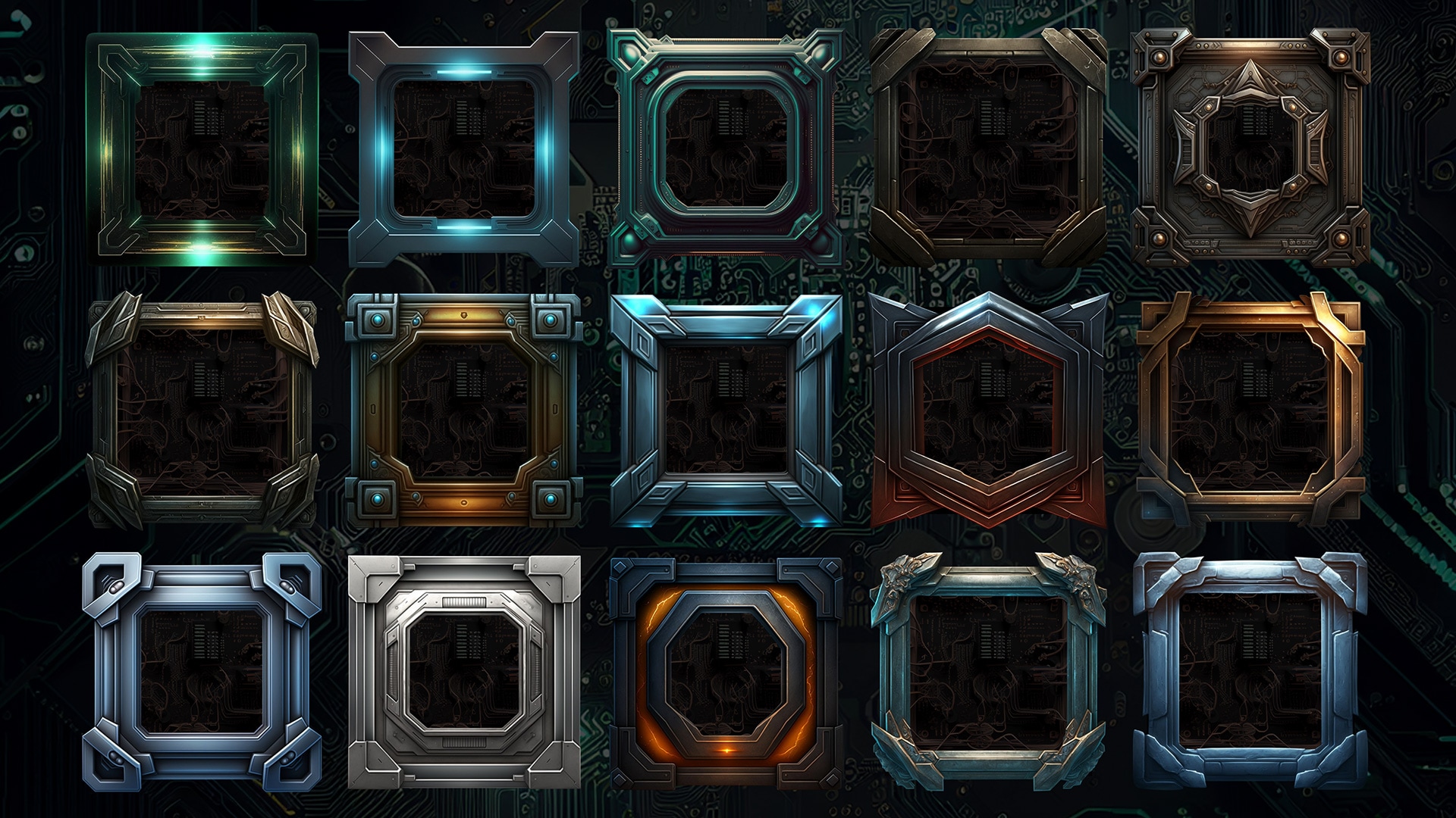 SciFi Frames in 2D Assets UE Marketplace