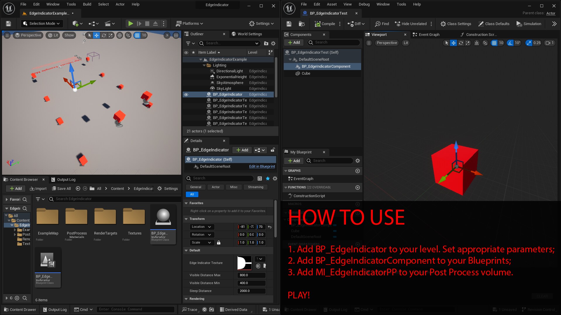 Edge Indicator in Blueprints UE Marketplace