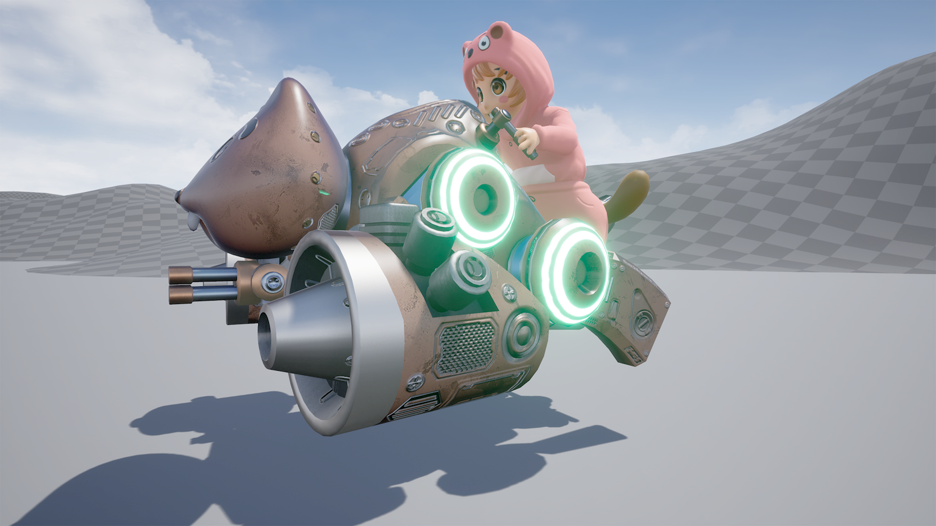 Sci-Fi Physics Hover Vehicle "ItachiguMachine" in Characters - UE ...