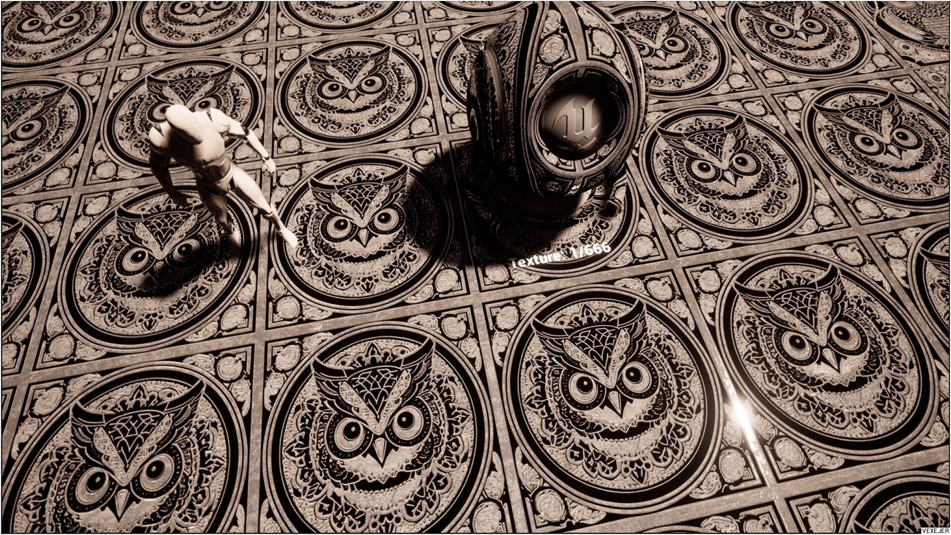 在材质创建的666 Owl Patterns - 虚幻引擎商城