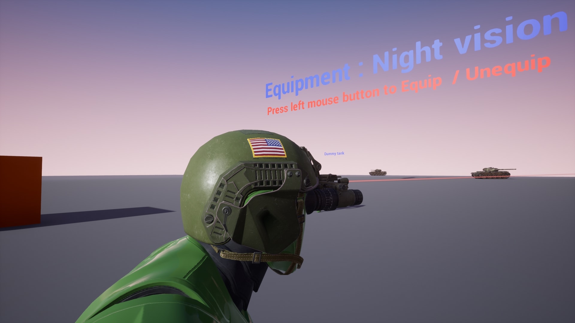 Working Night Vision Goggles in Blueprints UE Marketplace