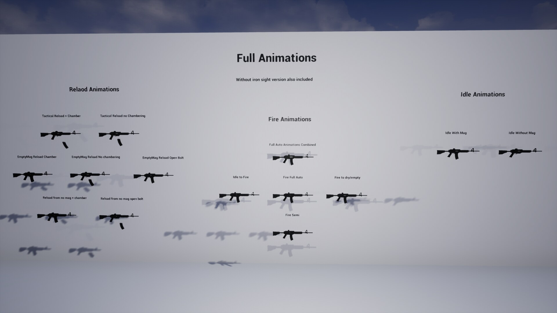 Weapon Asset MAR Assault Rifle rigged with animations in Weapons - UE ...