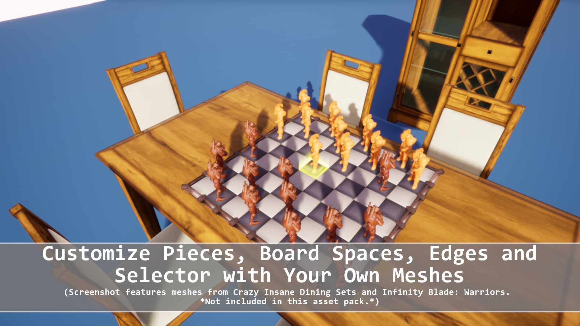 Interactive Game Board plus Checkers in Blueprints UE Marketplace