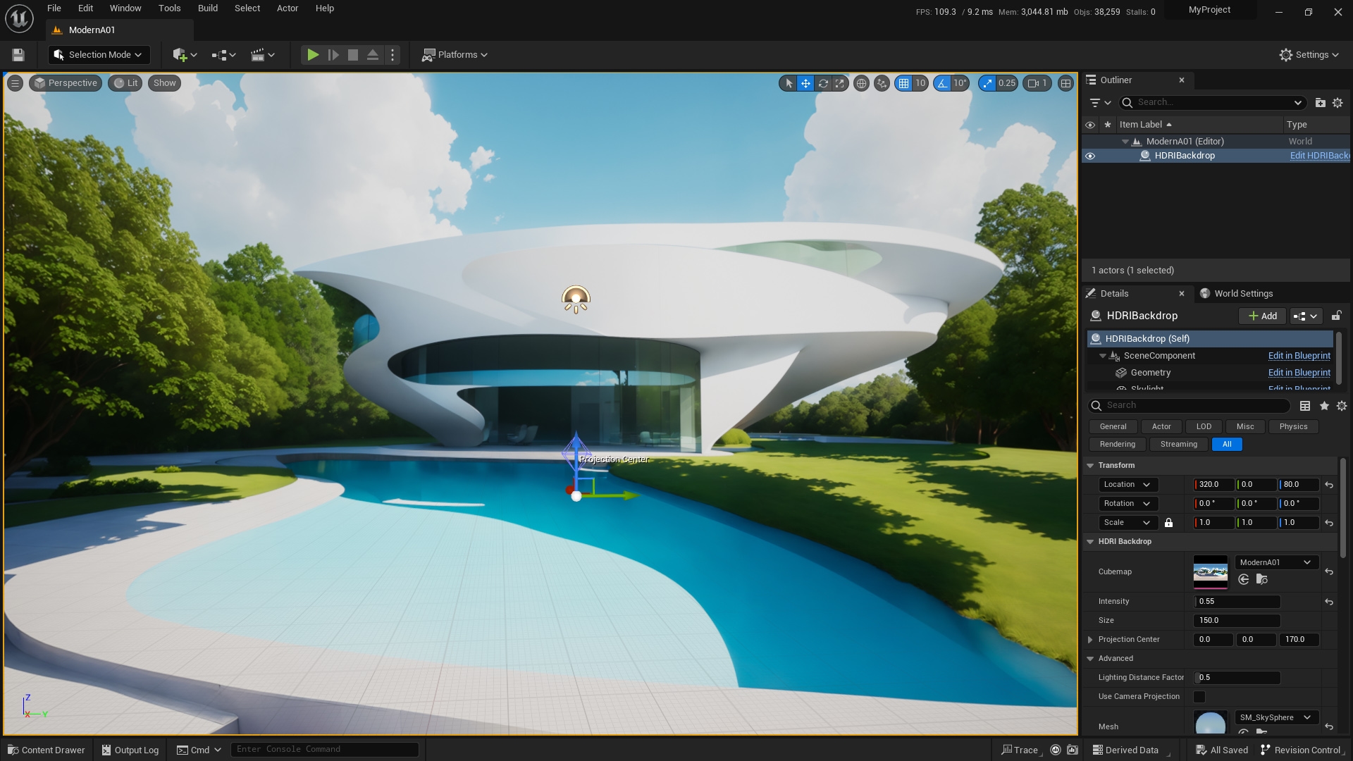 Modern Architecture HDRI in Textures UE Marketplace
