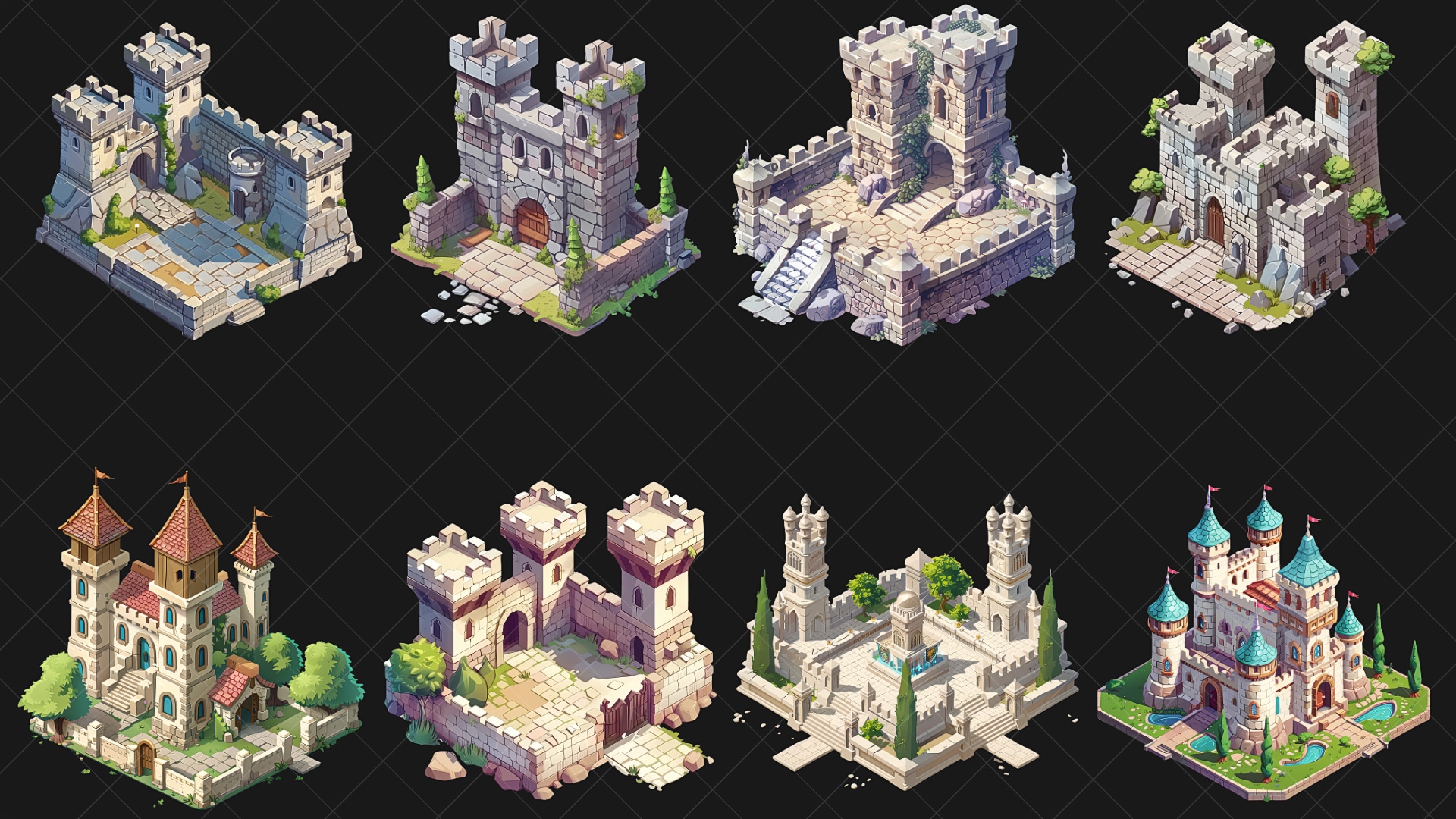 ISOMETRIC - Fantasy Medieval House 1, 카테고리 2D 애셋 - UE 마켓플레이스