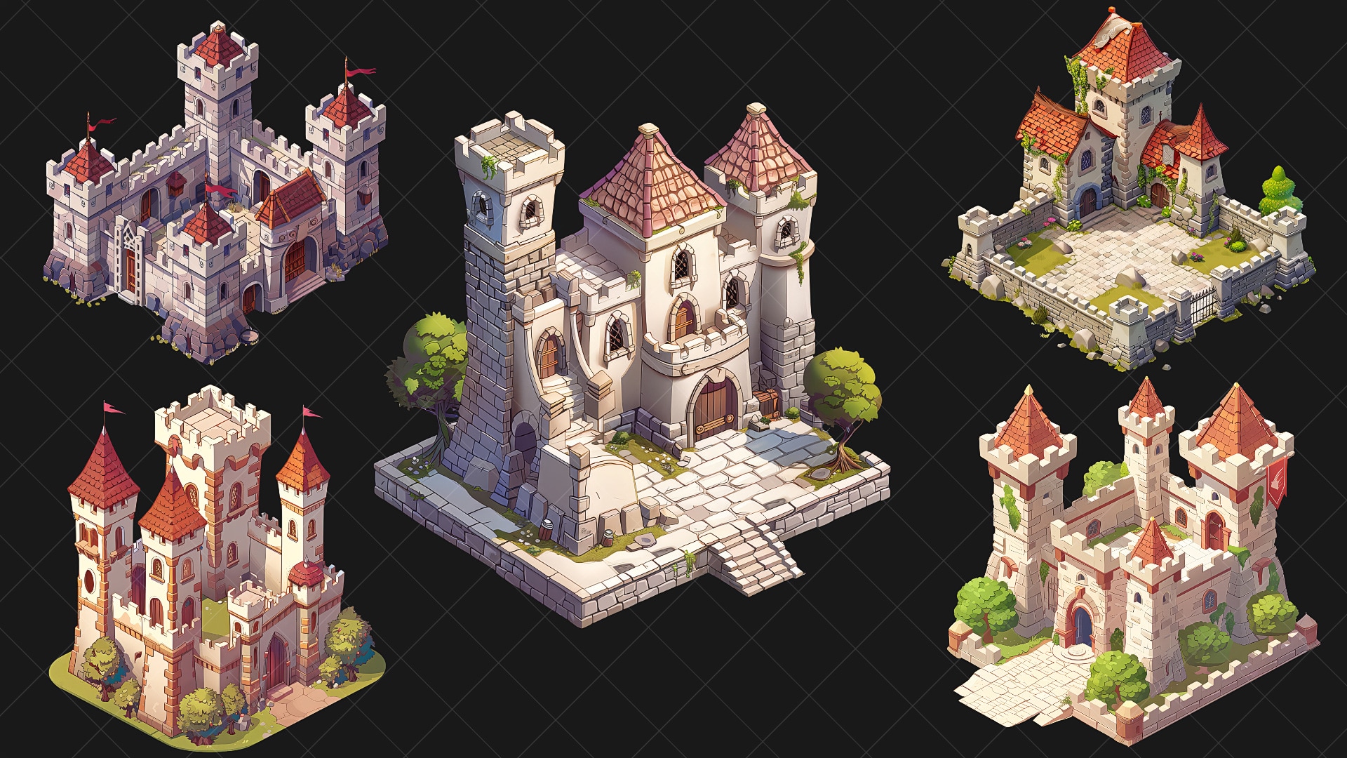 ISOMETRIC - Fantasy Medieval House 1, 카테고리 2D 애셋 - UE 마켓플레이스