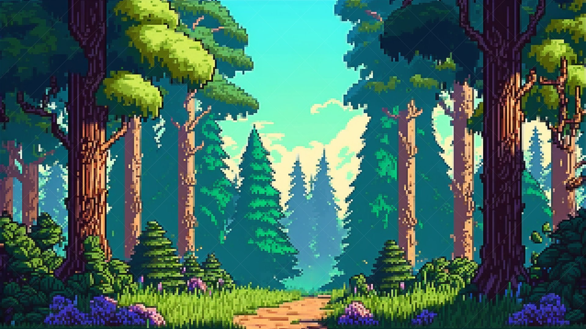 2d Forest Background