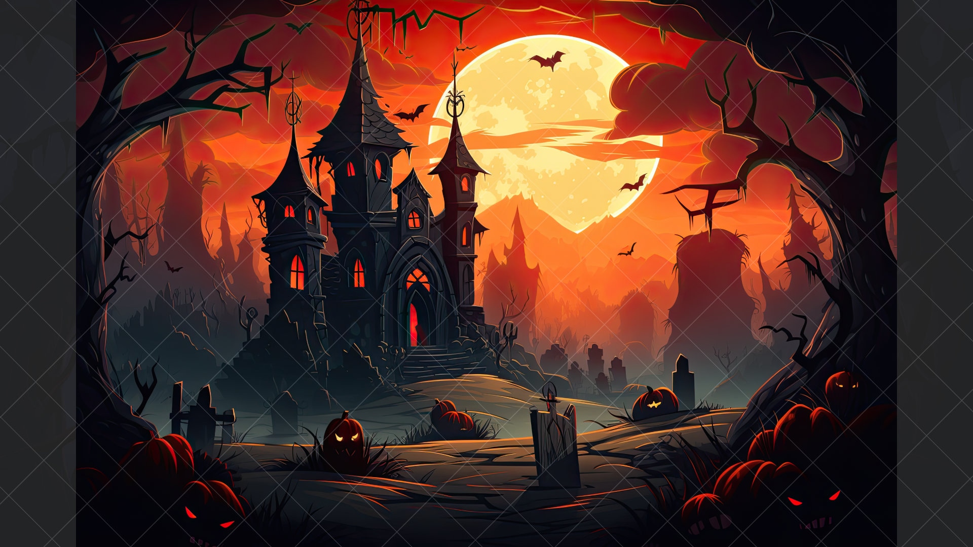 Premium AI Image Halloween vampire wallpaper background