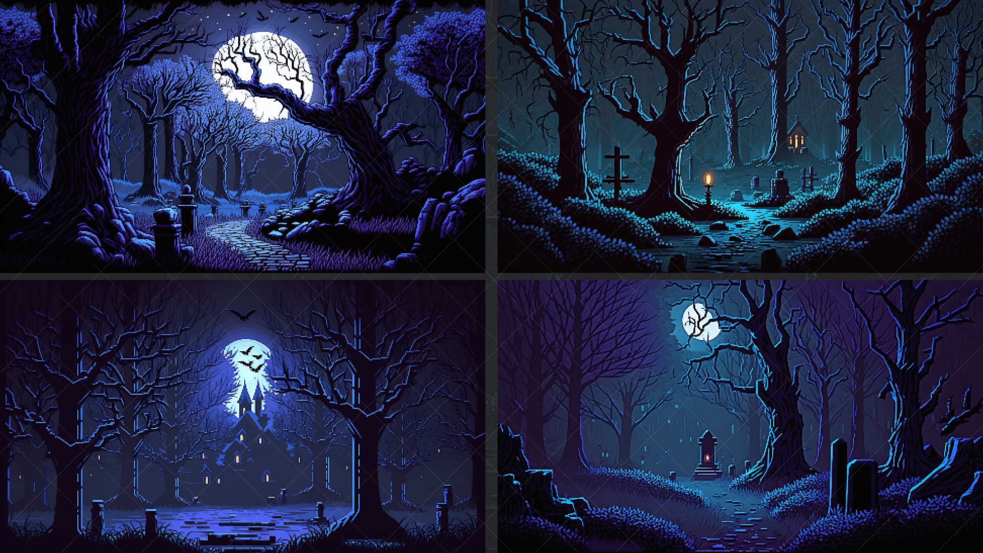 NHC - Dark Forest Backgrounds in 2D Assets - UE Marketplace