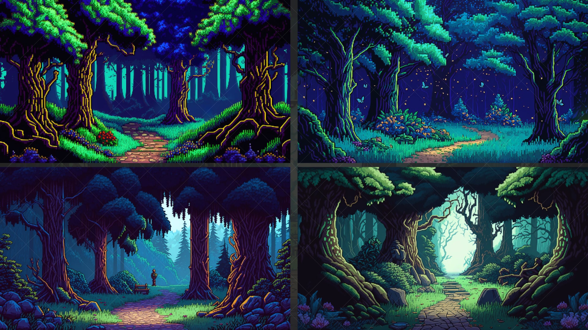 BACKGROUND - Pixel Forest 1 in 2D Assets - UE Marketplace