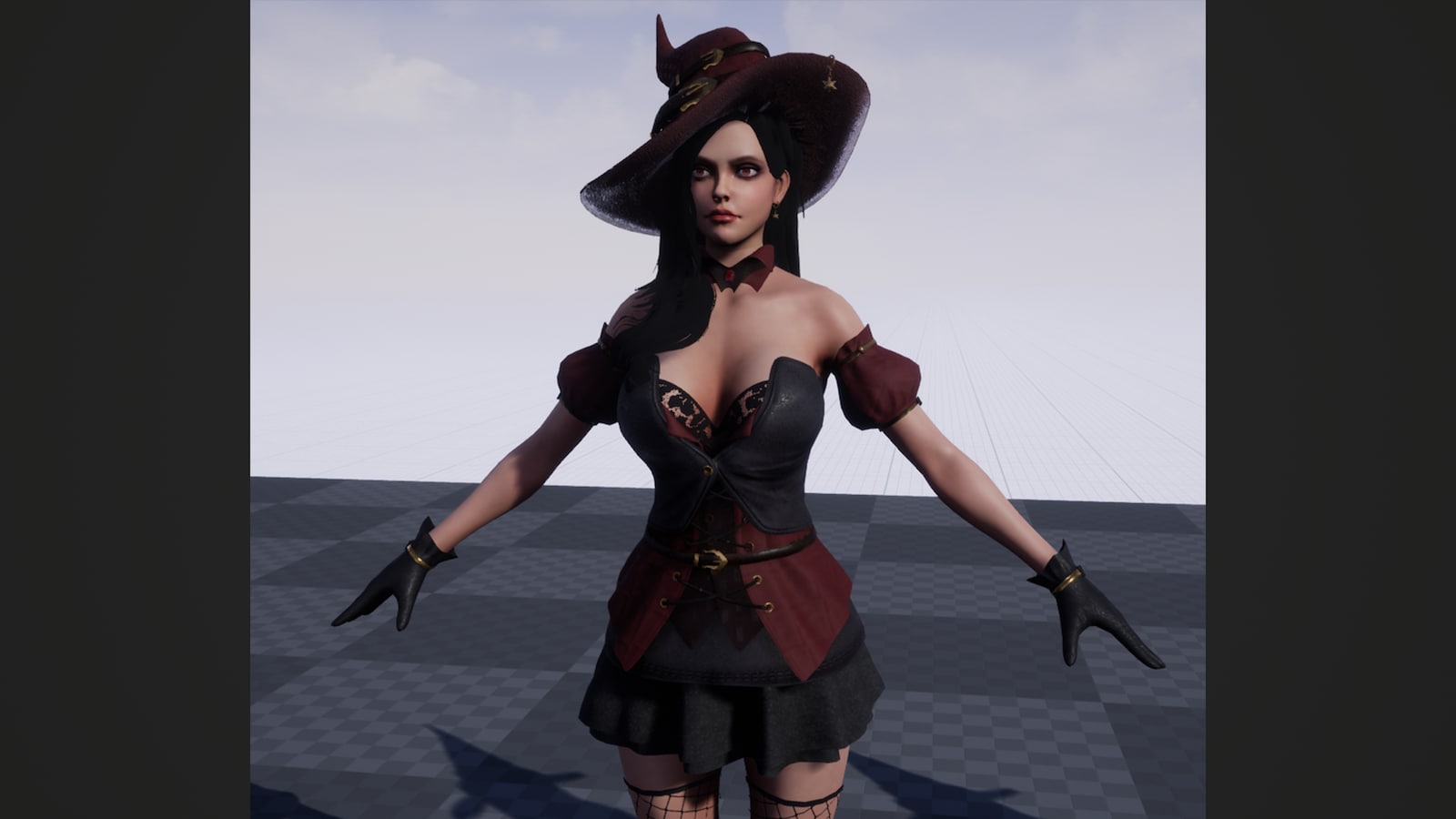 在角色创建的witch girl - 虚幻引擎商城