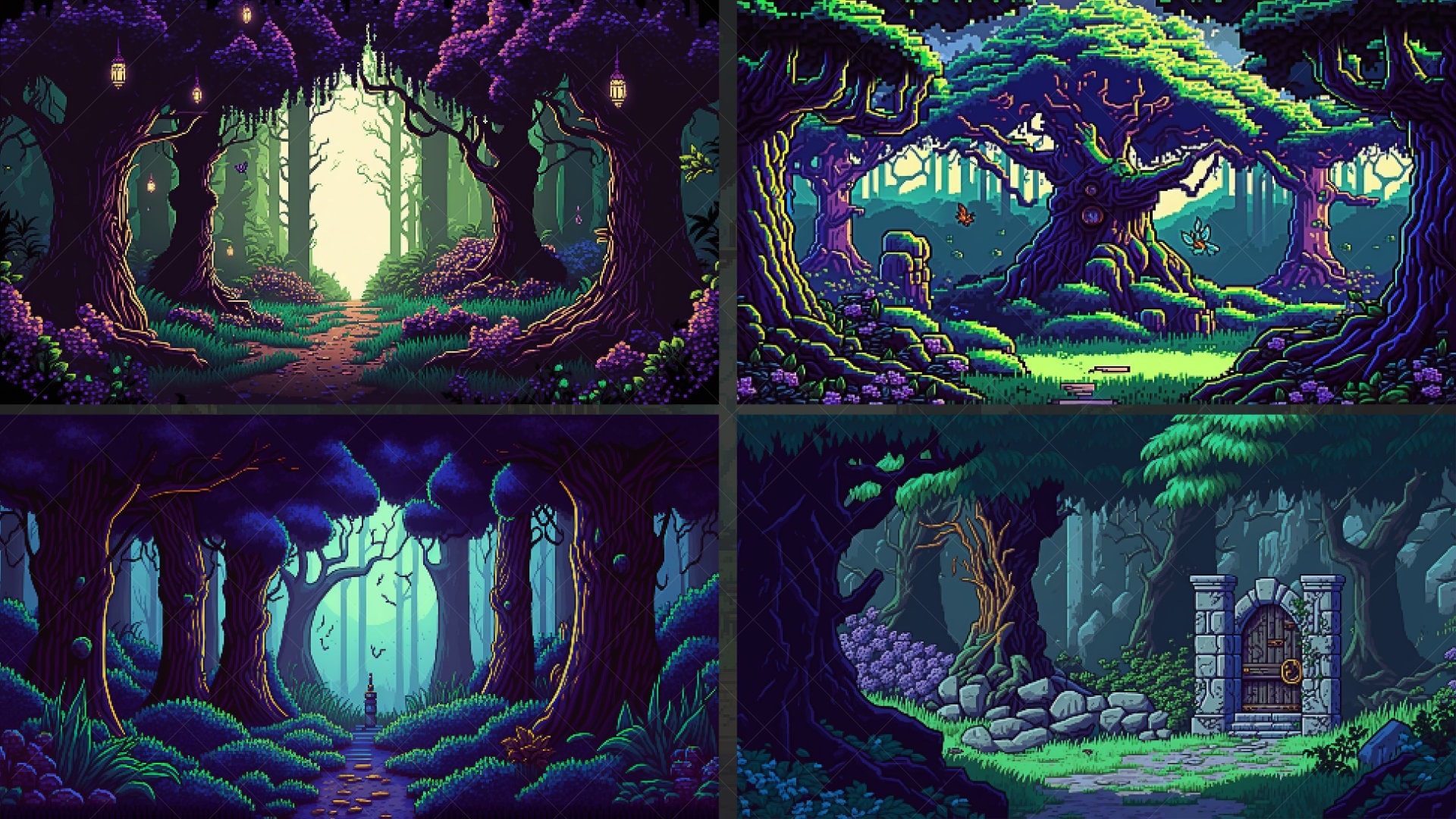 Pixel Art Background Forest