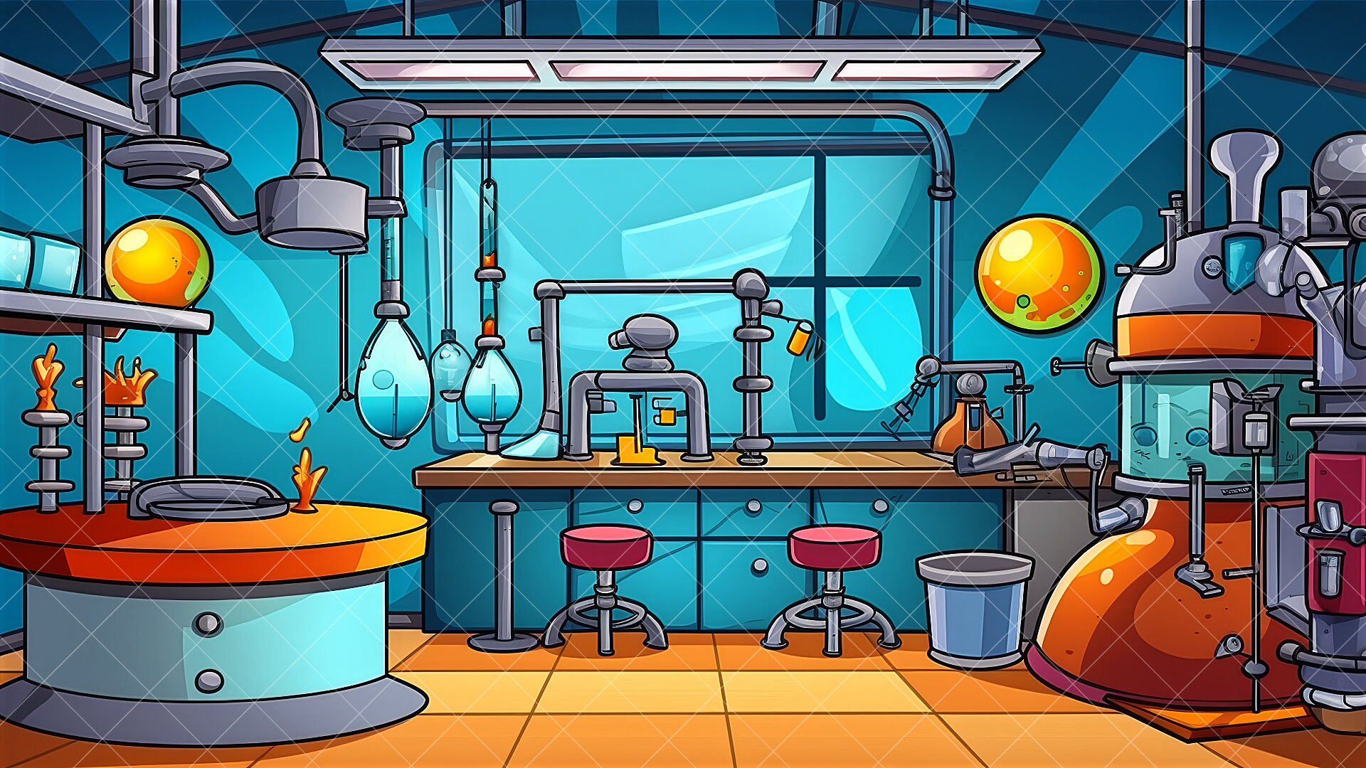 在二维资源创建的BACKGROUND - Cartoon Retro 2 - 虚幻引擎商城
