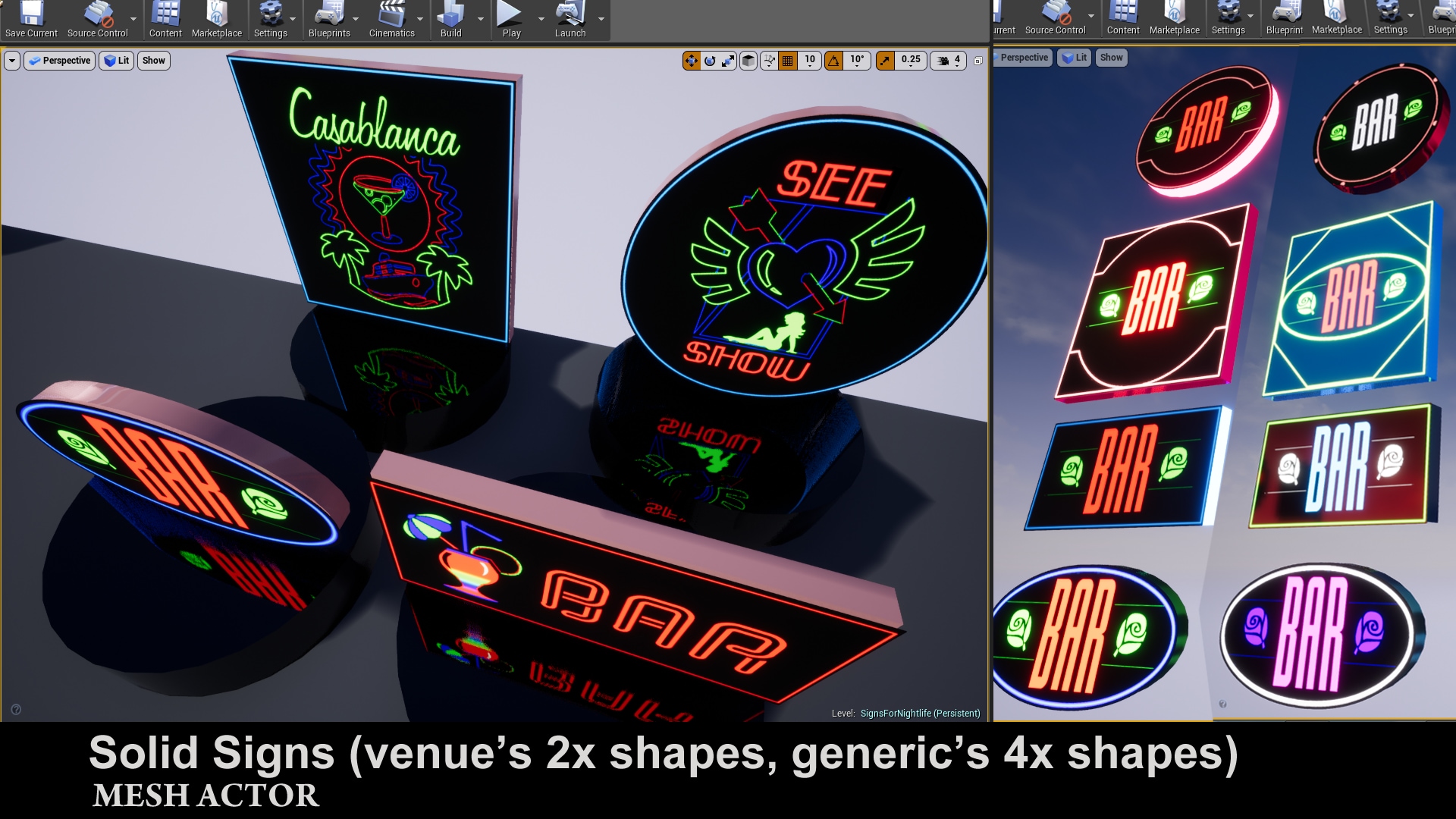 Neon R18 Sign 42 x Neon Lit Signs Pack, 카테고리 소품 - UE 마켓플레이스