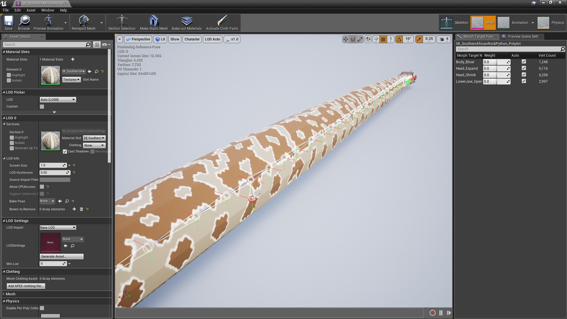 Southern African Rock Python in Characters - UE Marketplace