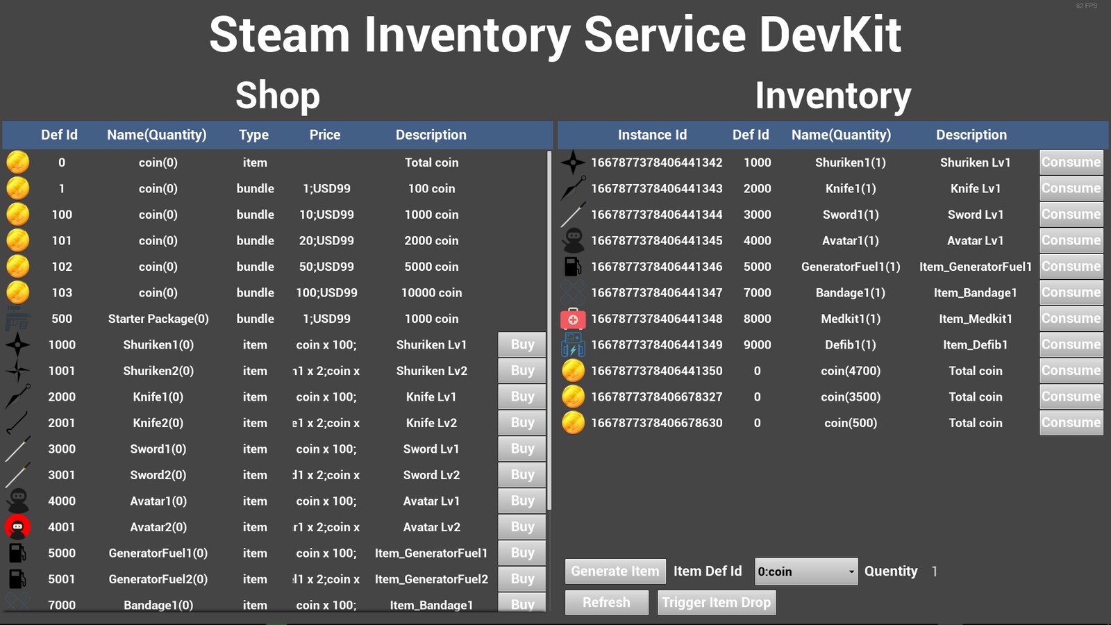 Steam Inventory Service Plugin, 카테고리 코드 플러그인 UE 마켓플레이스