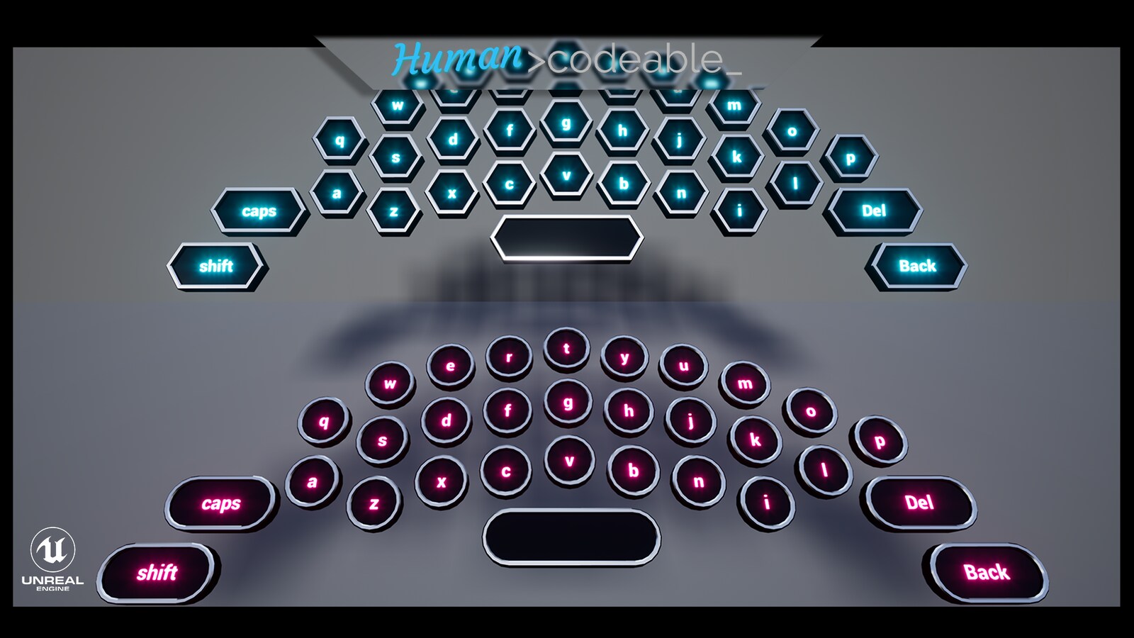 3D Modular Keyboards in Blueprints UE Marketplace