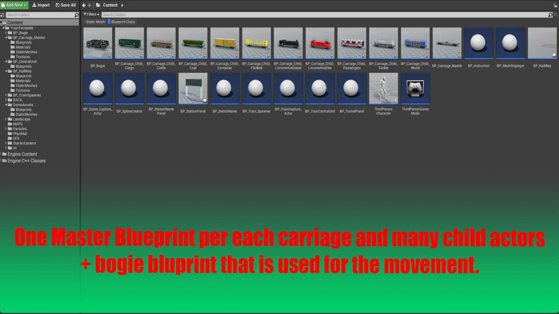 Train Template In Blueprints UE Marketplace