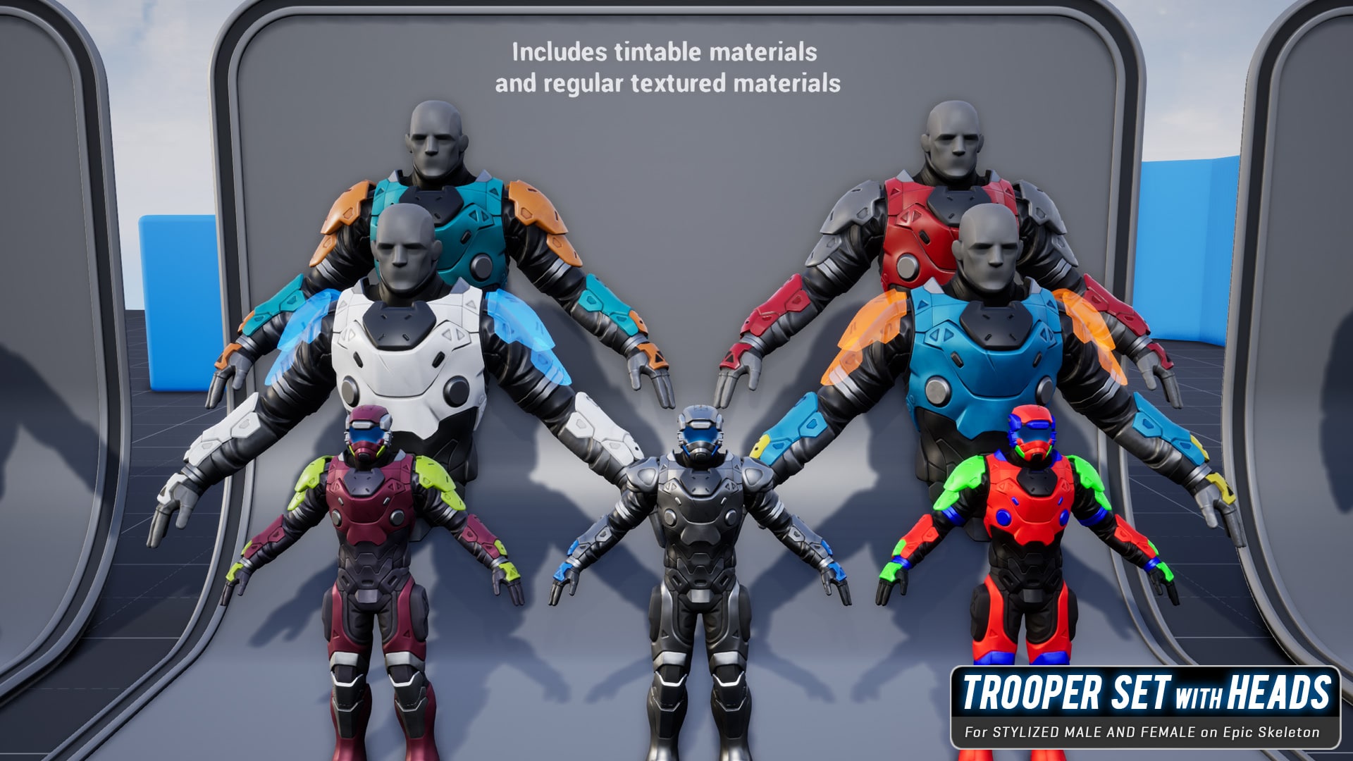 Scifi Trooper Set For Stylized Male And Female キャラクター Ue マーケットプレイス Scifi Trooper Set For Stylized Male And Female キャラクター Ue マーケットプレイス