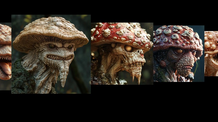 Game Mushrooms Portraits