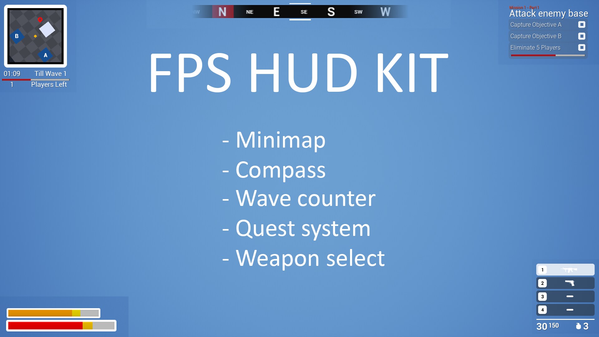 FPS HUD KIT with Template in Blueprints - UE Marketplace
