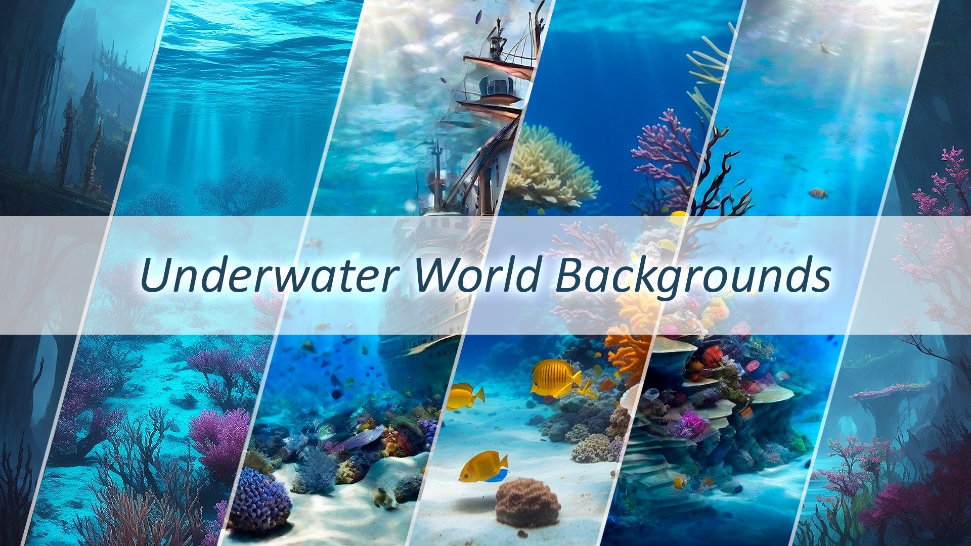 Underwater World Background Set