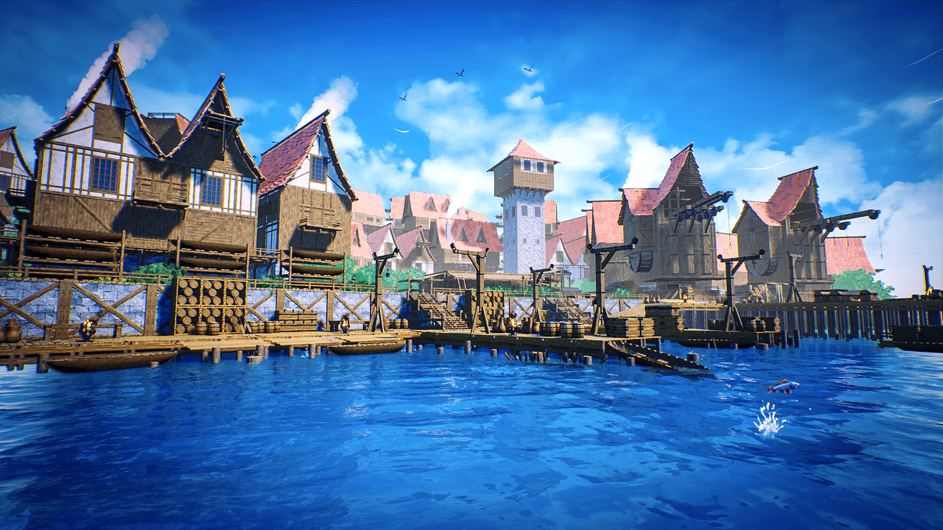 Modular Medieval Docks - Medieval Town - Medieval Docks [Interiors Included]