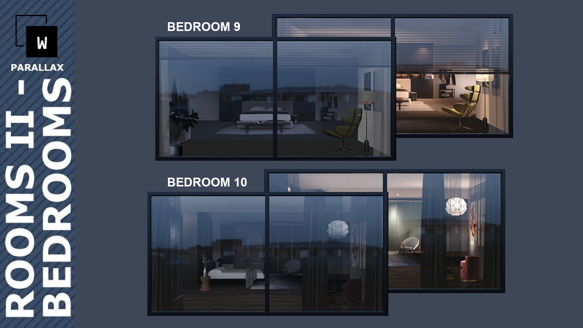 wParallax Rooms 2 Bedrooms in Materials UE Marketplace