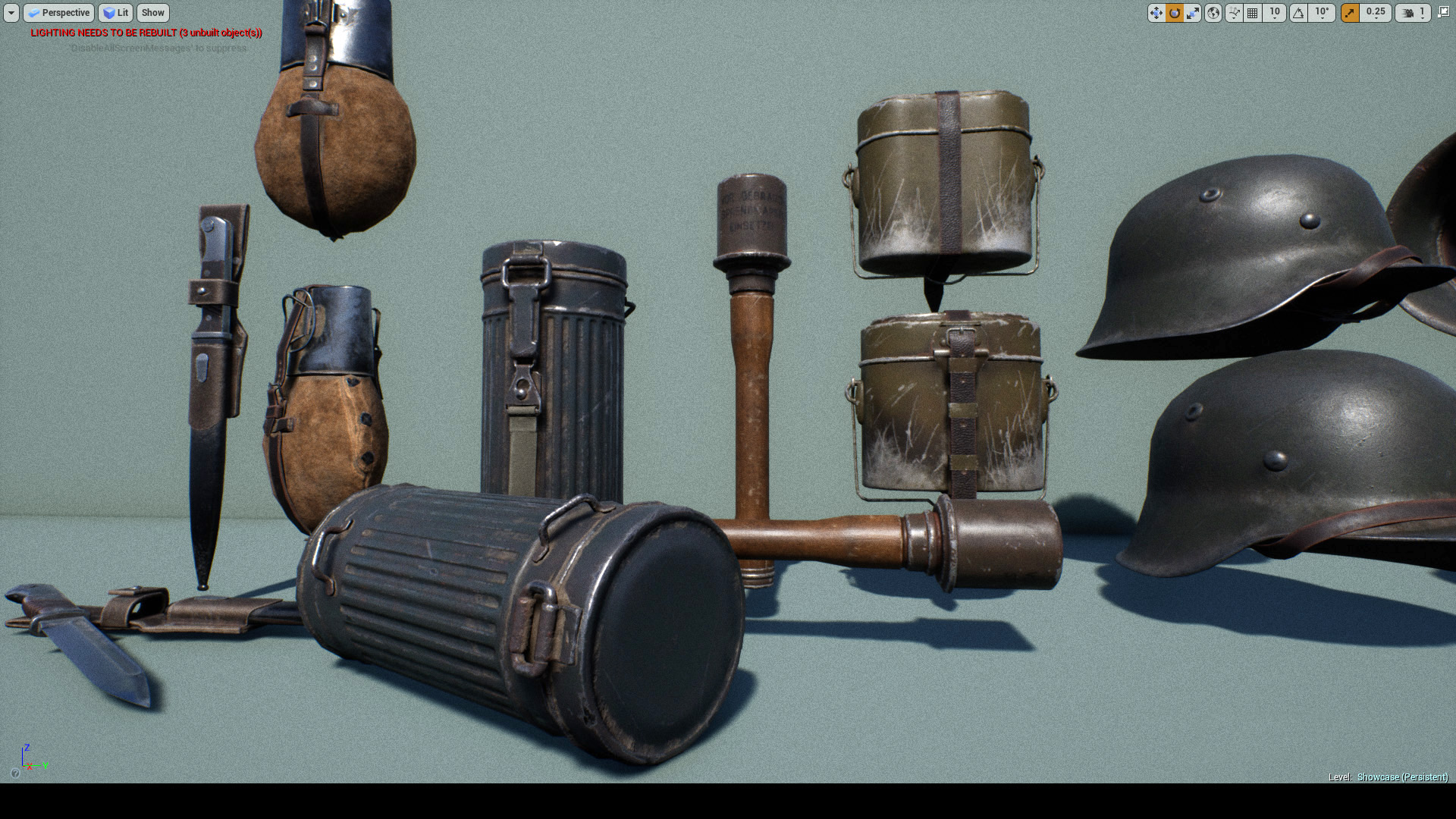 WWII German Equipment Set by Alexander Ponomarev in Props UE4 Marketplace