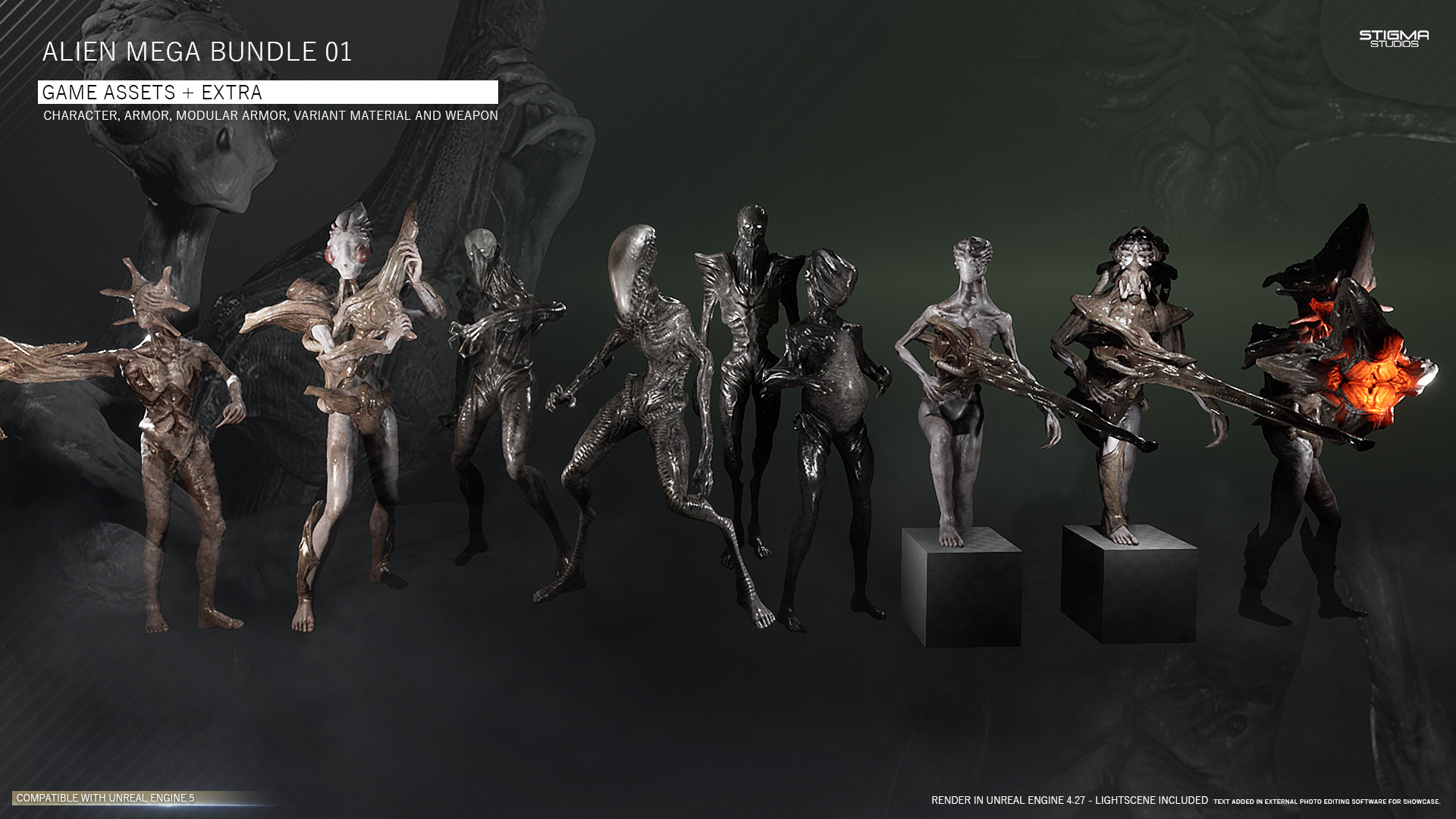 Alien Mega Bundle 01 - Game Assets + Extra