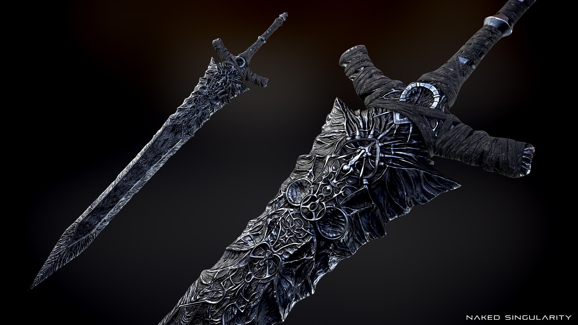 [Swords] Dark fantasy Greatsword - Two-handed sword - Heavy sword in ...