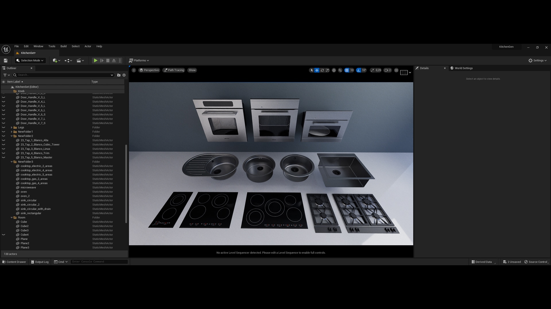 Kitchen Generator in Architectural Visualization UE Marketplace