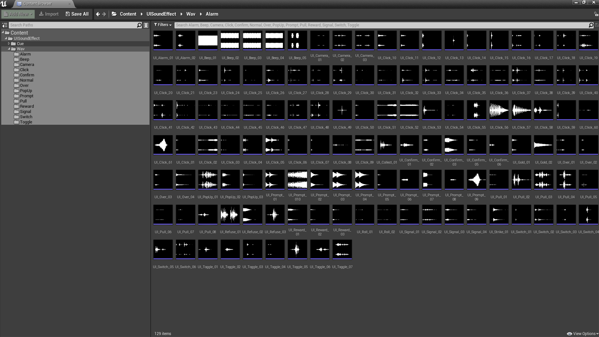UI Sound Effect in Sound Effects UE Marketplace
