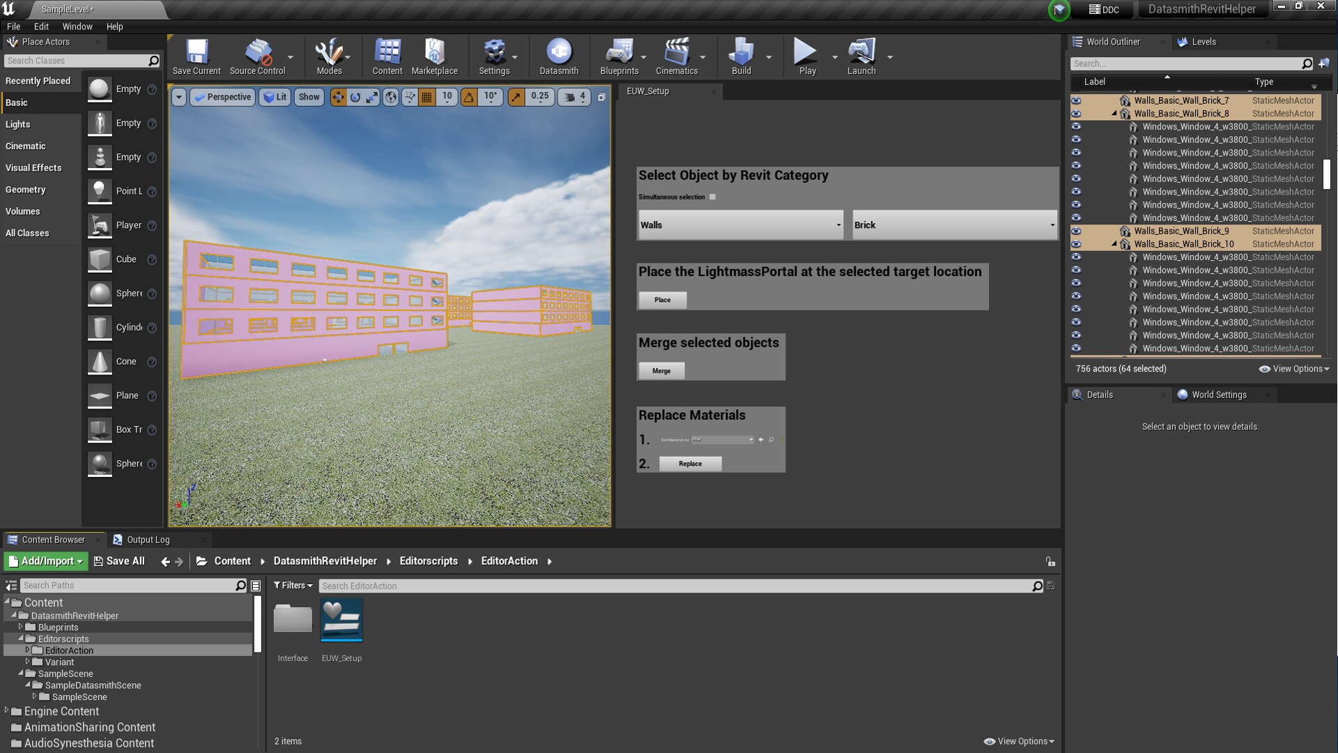 在蓝图创建的Datasmith Revit Helper - 虚幻引擎商城