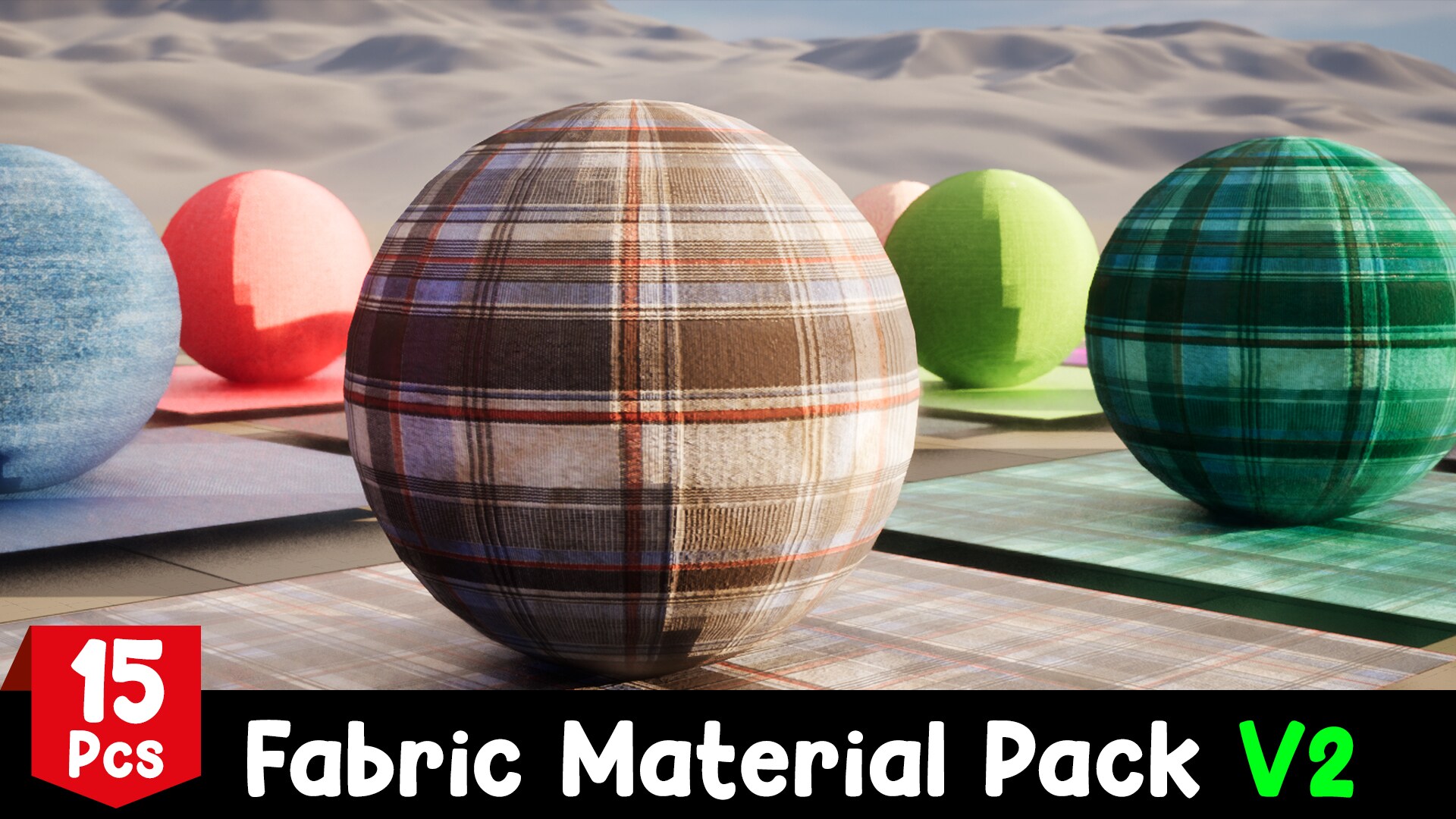 Fabric Material Pack V2 – 15 Pcs 2k Material